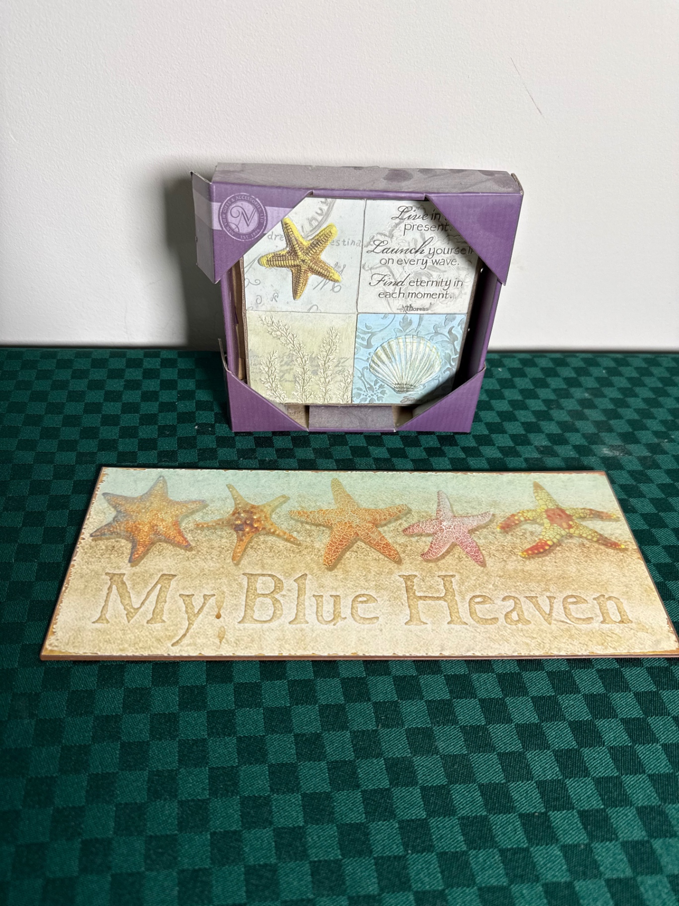 Coastal-themed decorative ceramics and framed art - image 3 of 10