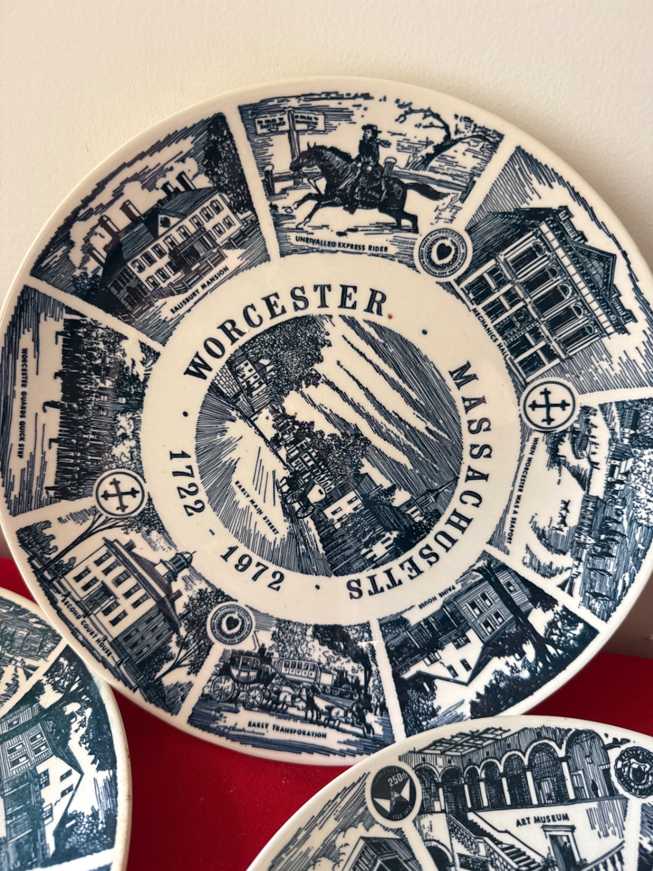 Worcester Massachusetts 1722-1972 Commemorative Plates - image 3 of 5