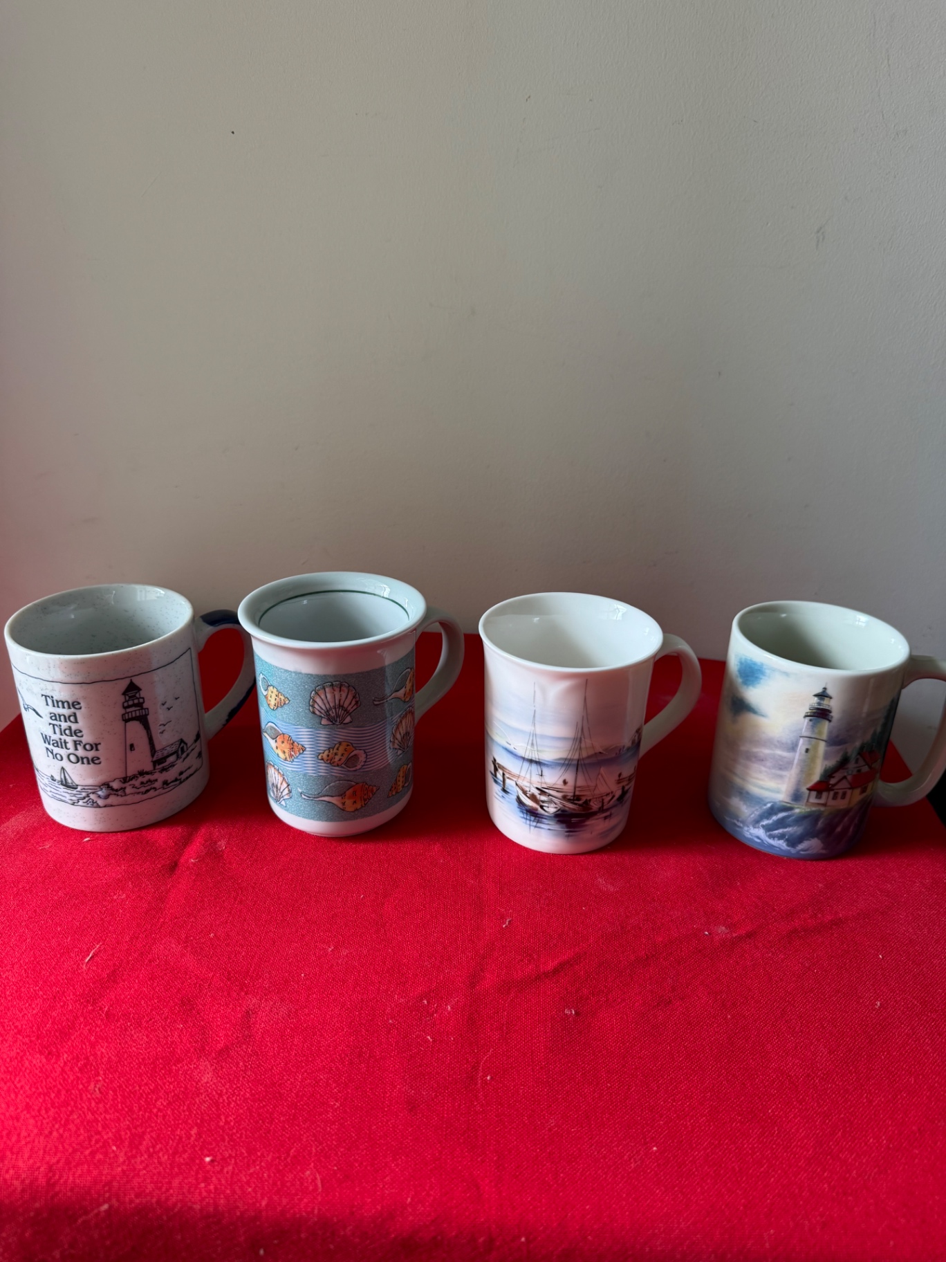 Nautical-themed ceramic mugs and glassware set - image 2 of 9