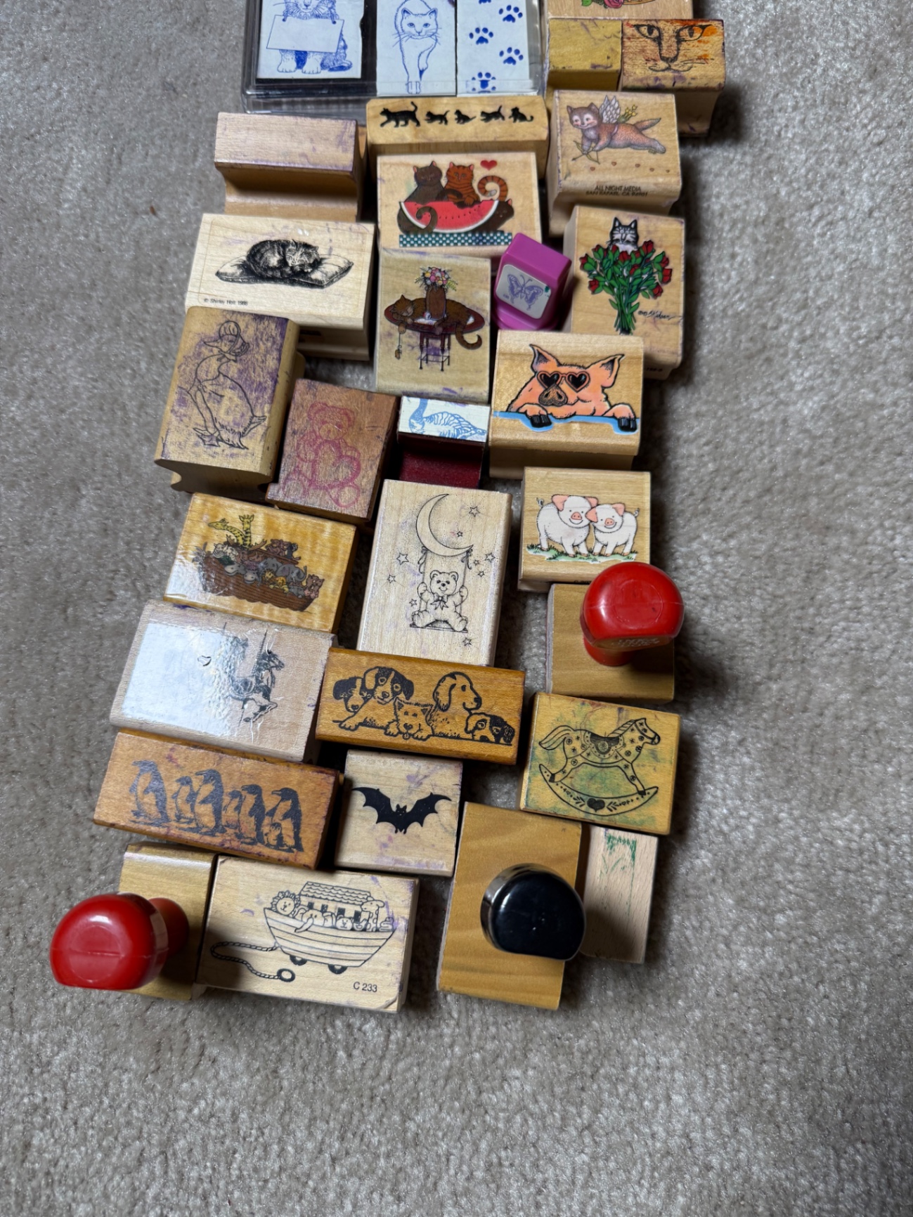 Assorted Animal Themed Wooden Rubber Stamp Set - image 3 of 3