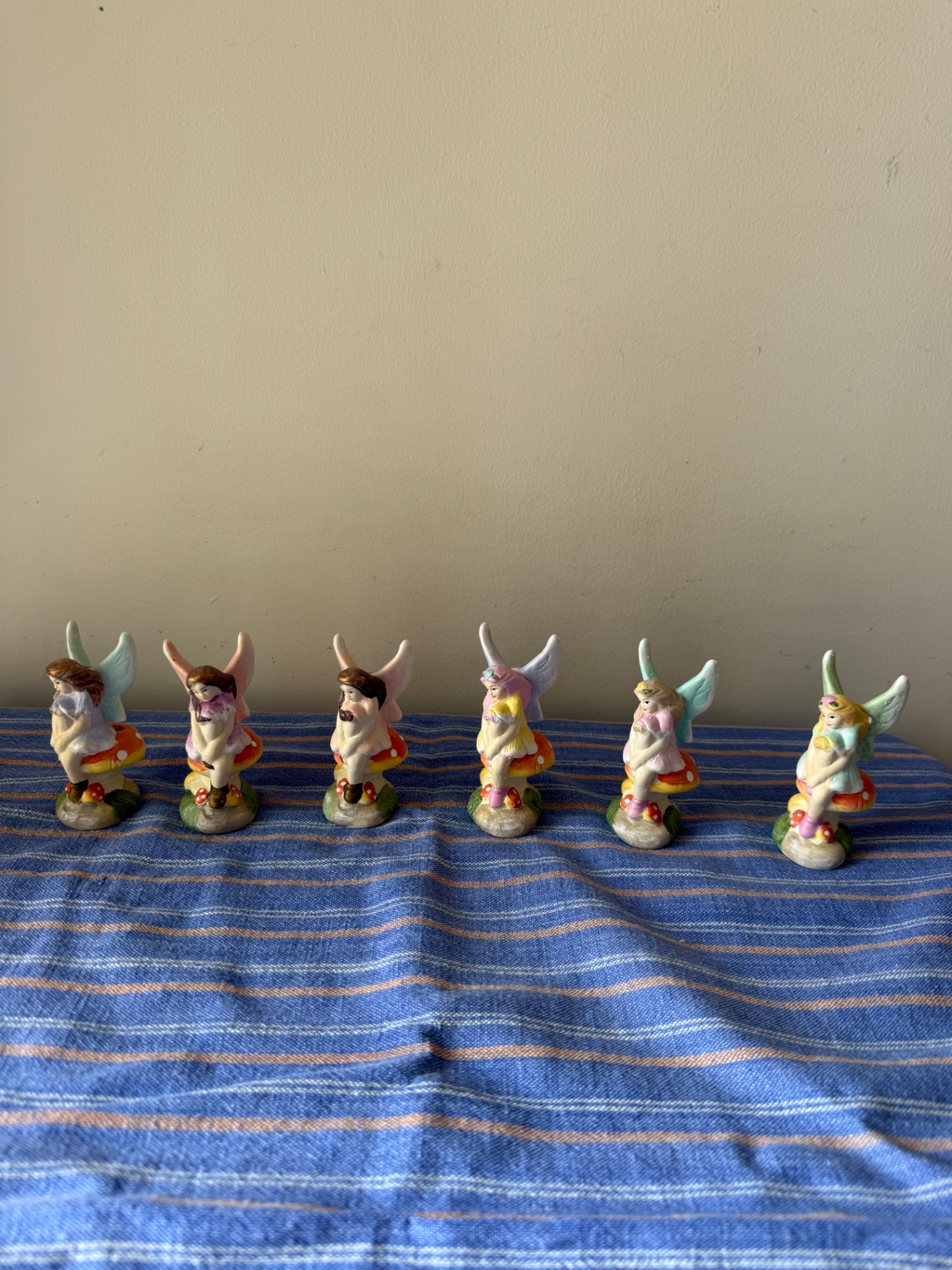 Fairy candleholders and bisque bird boxes - image 5 of 8