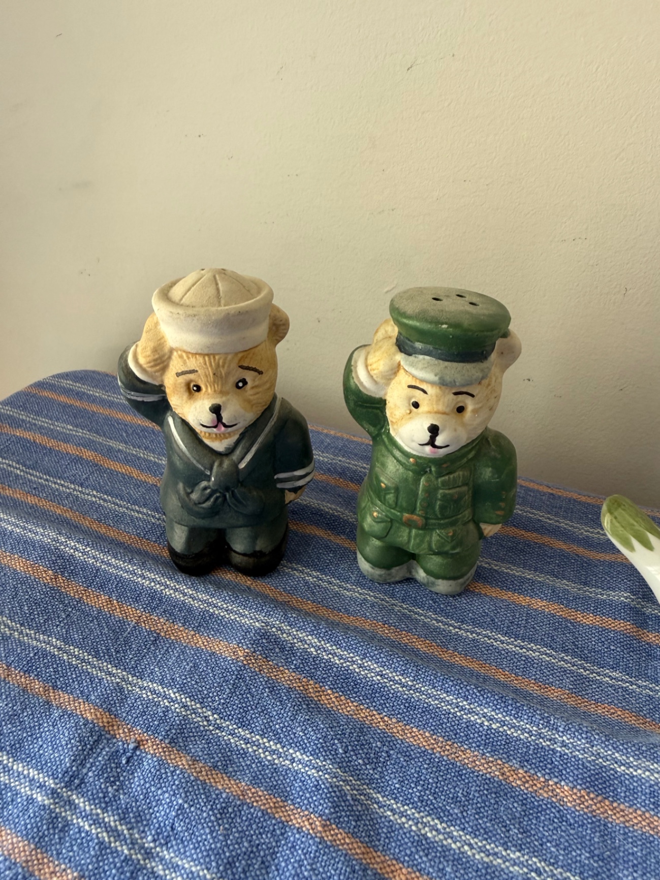 Ceramic salt and pepper shakers: two sailors and two birds - image 2 of 6
