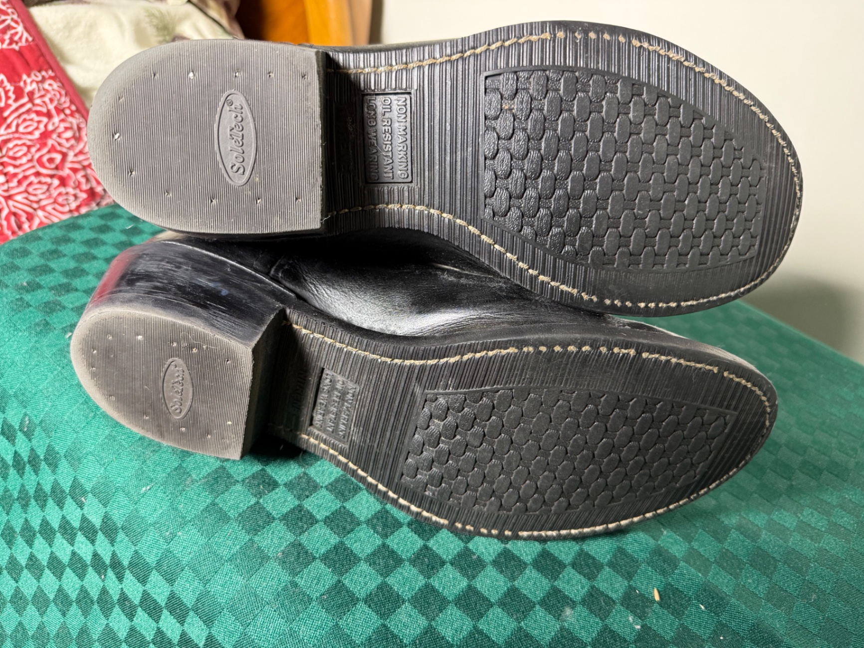 Black leather boots 2 Pairs Size 9 Men’s  - image 7 of 7