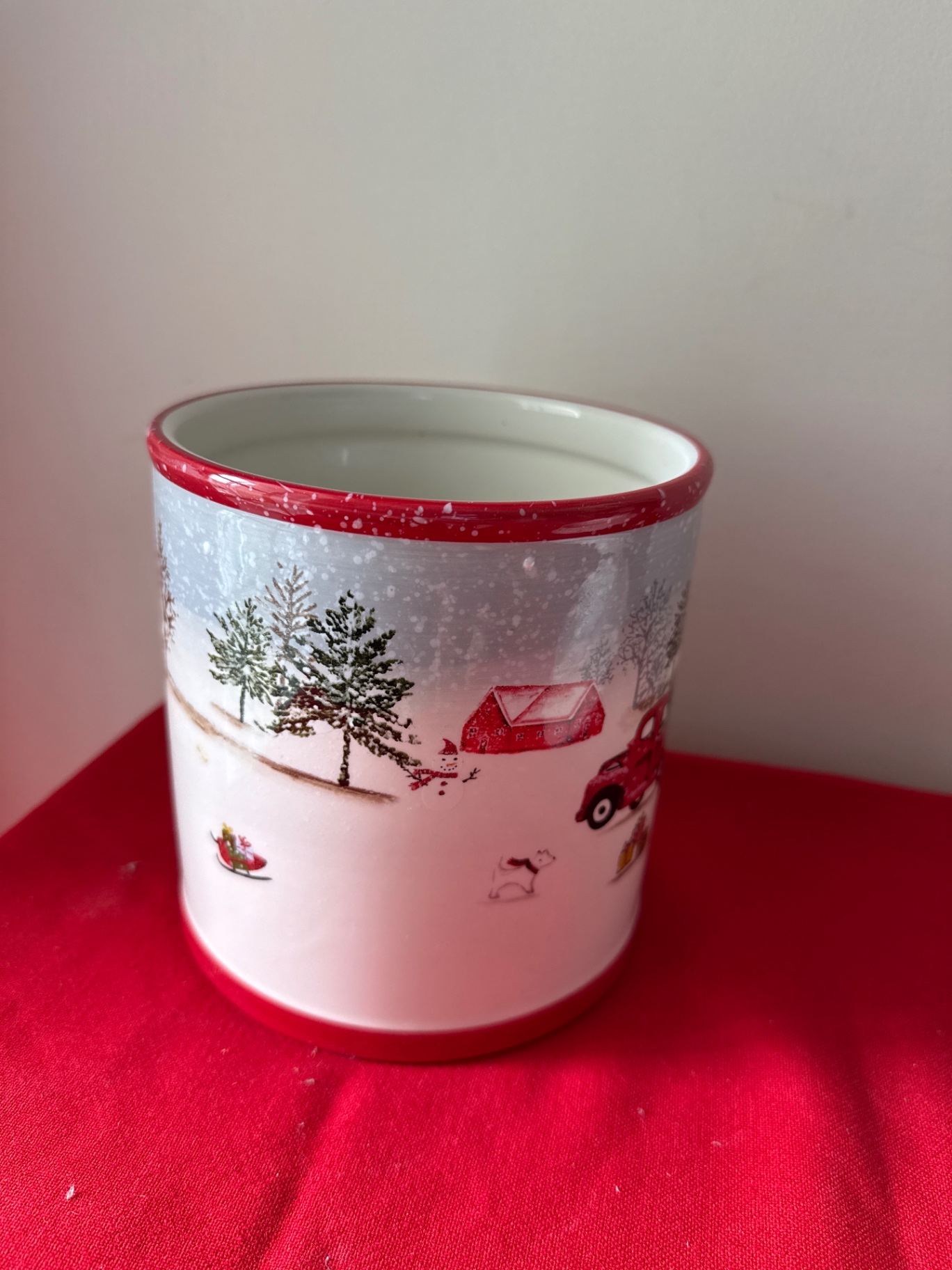 Festive Christmas Winter Cookie Jar with Lid - image 5 of 6