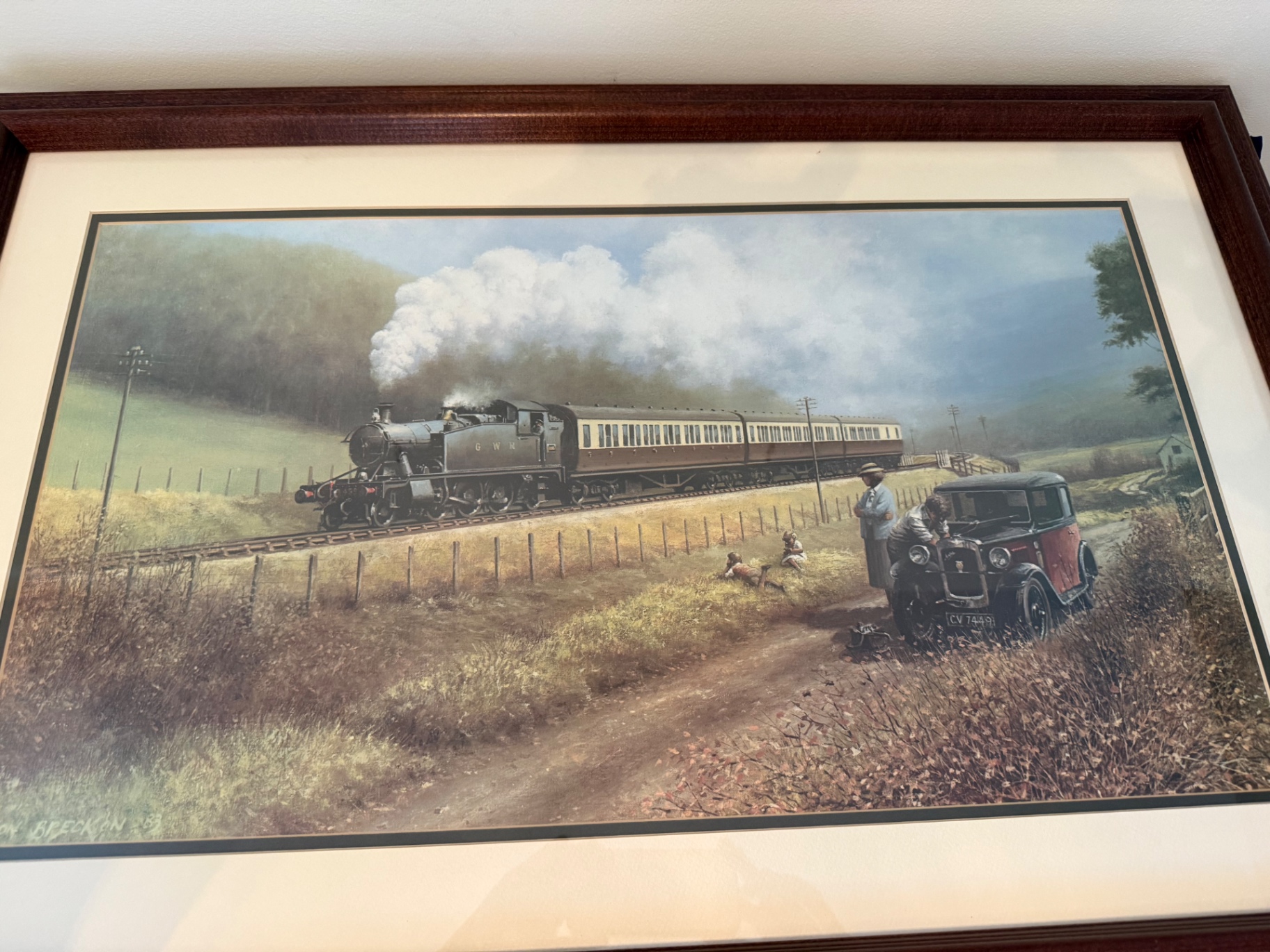 Framed Steam Train Artwork - image 2 of 4
