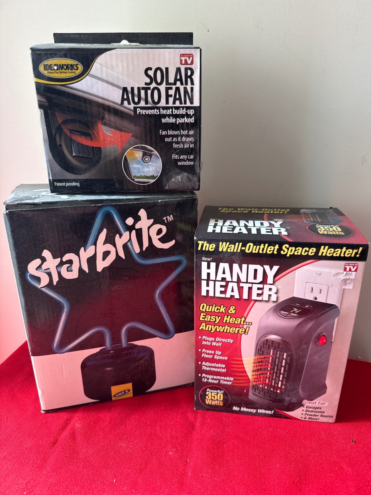 Starbrite Star-Shaped Lamp, Solar Auto Fan, and Handy Heater - image 2 of 2