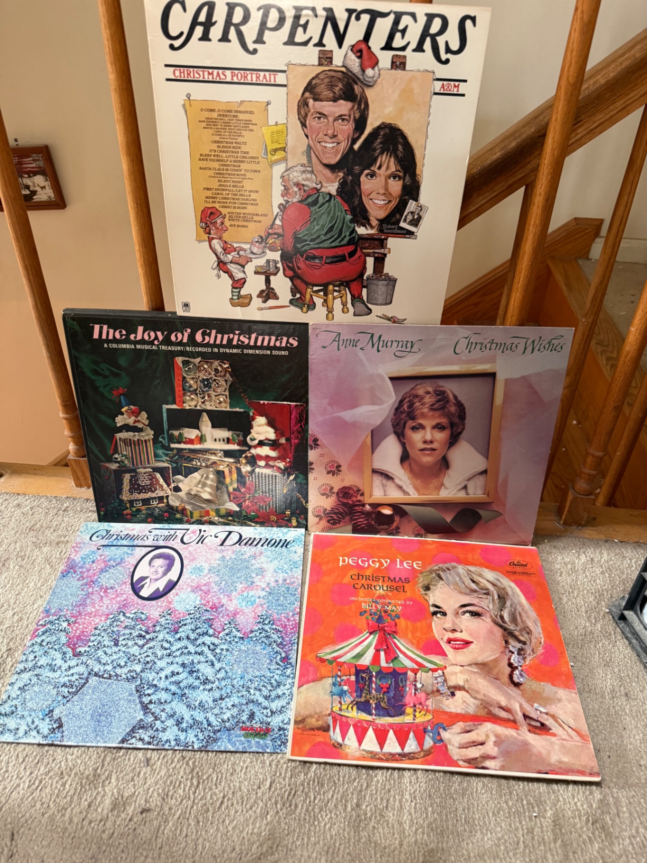 Collection of Christmas-themed vinyl LPs - image 1 of 7