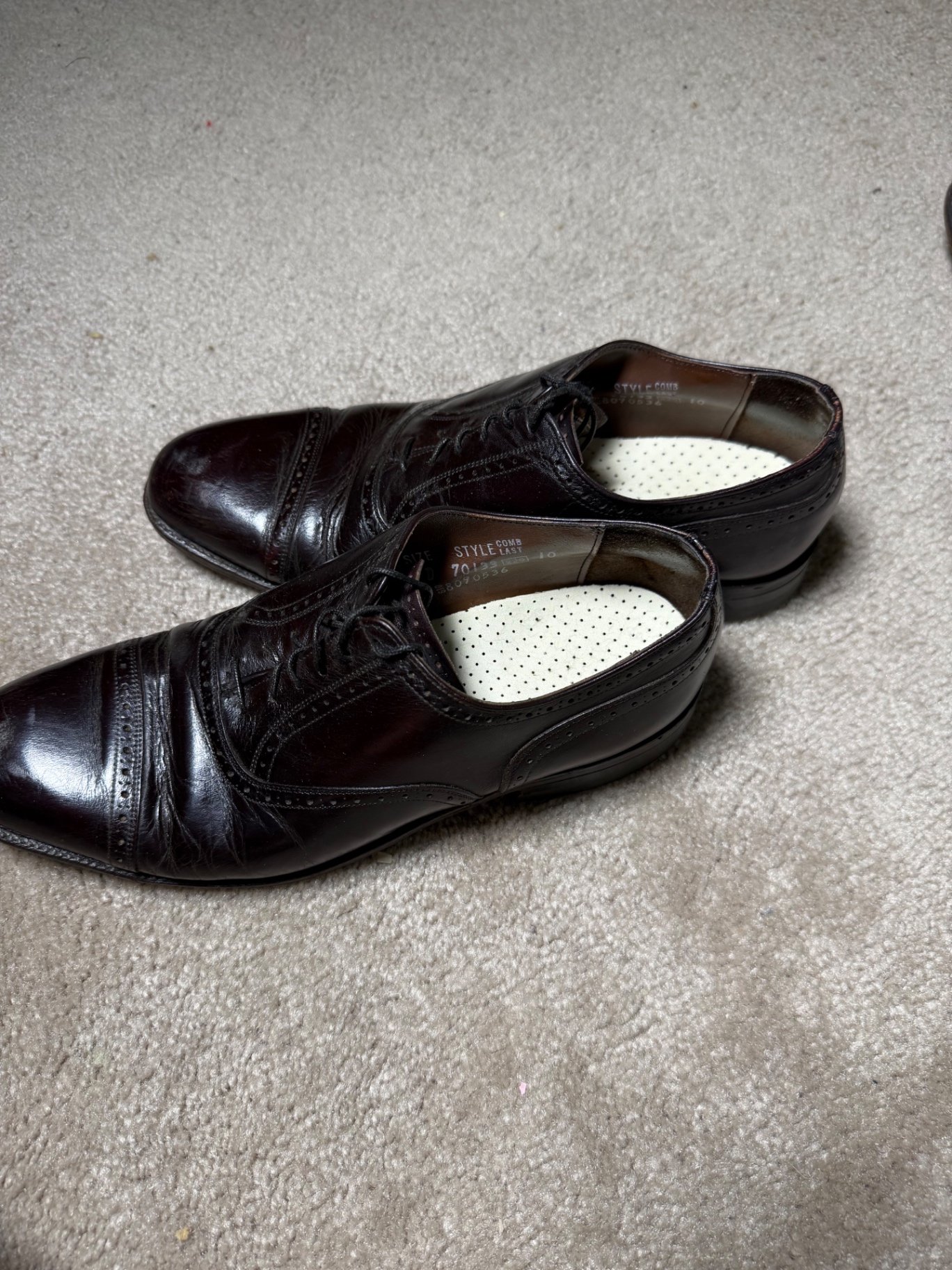 Assorted men's leather dress shoes (oxfords, loafers, and brogues) from Bill Blass and Rockport - image 2 of 20