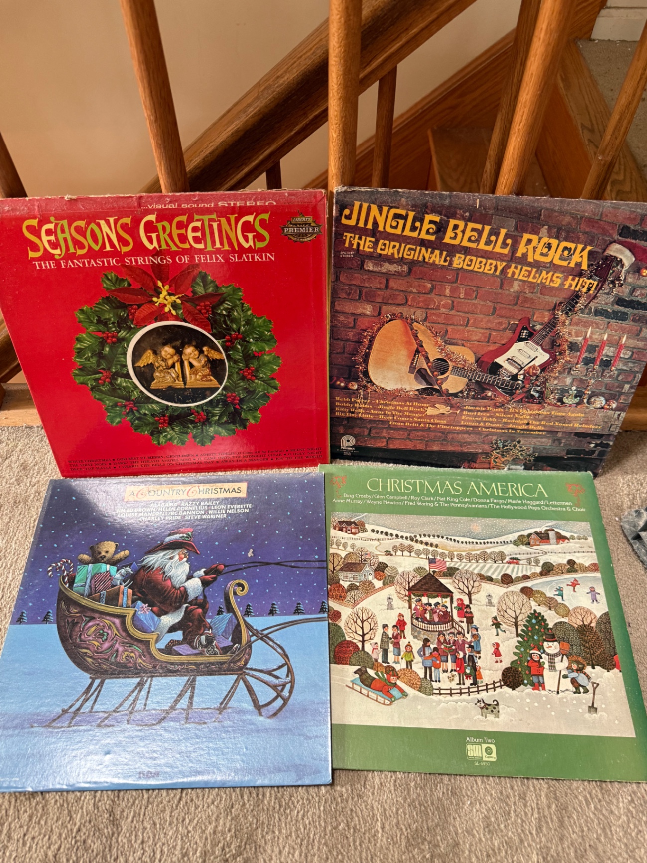 Collection of Christmas-themed vinyl LPs - image 5 of 7