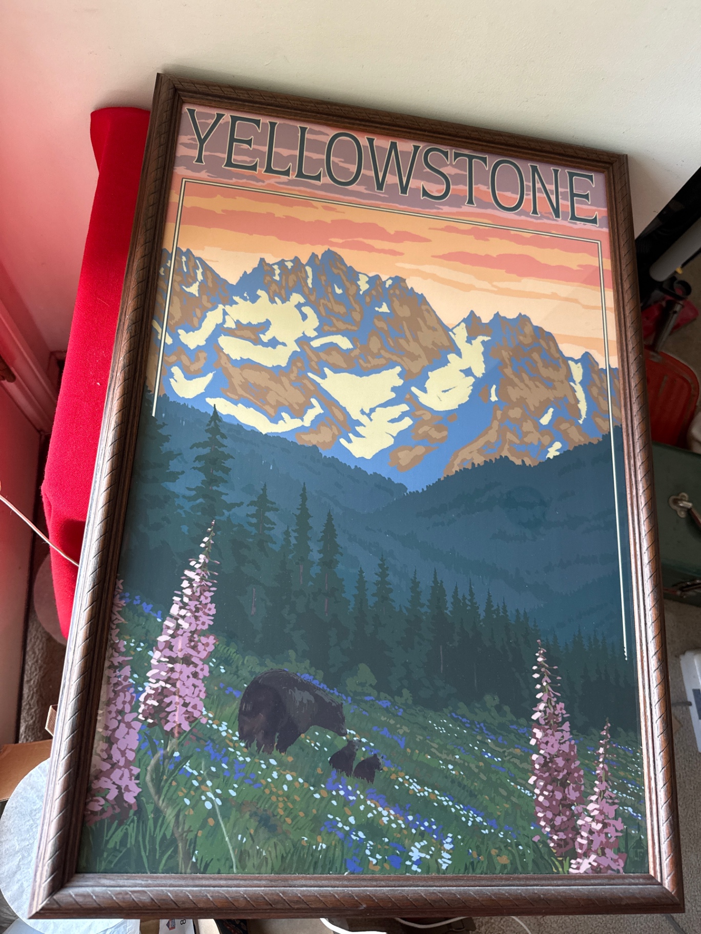 Yellowstone framed landscape print - image 2 of 3