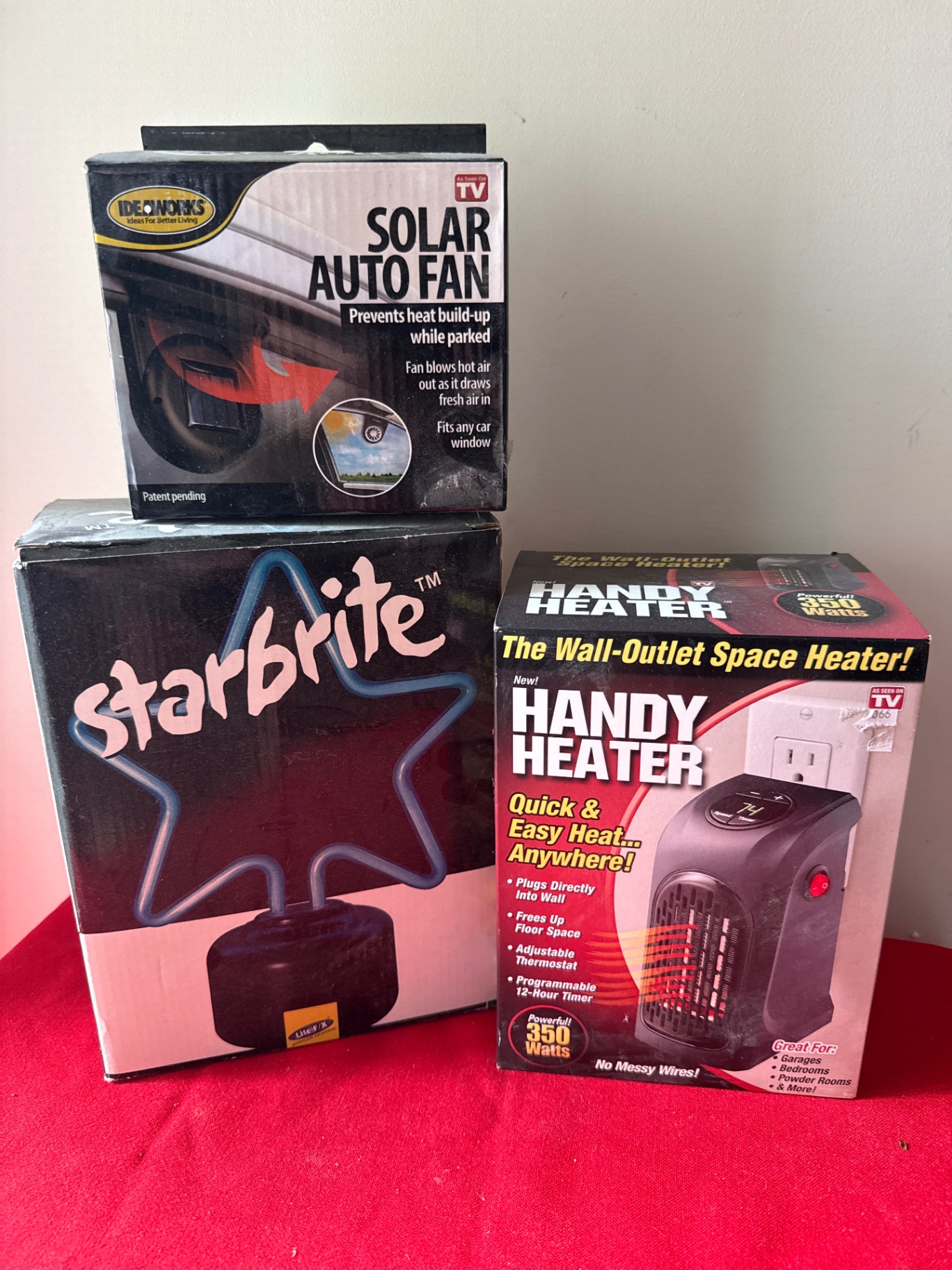 Starbrite Star-Shaped Lamp, Solar Auto Fan, and Handy Heater - image 1 of 2