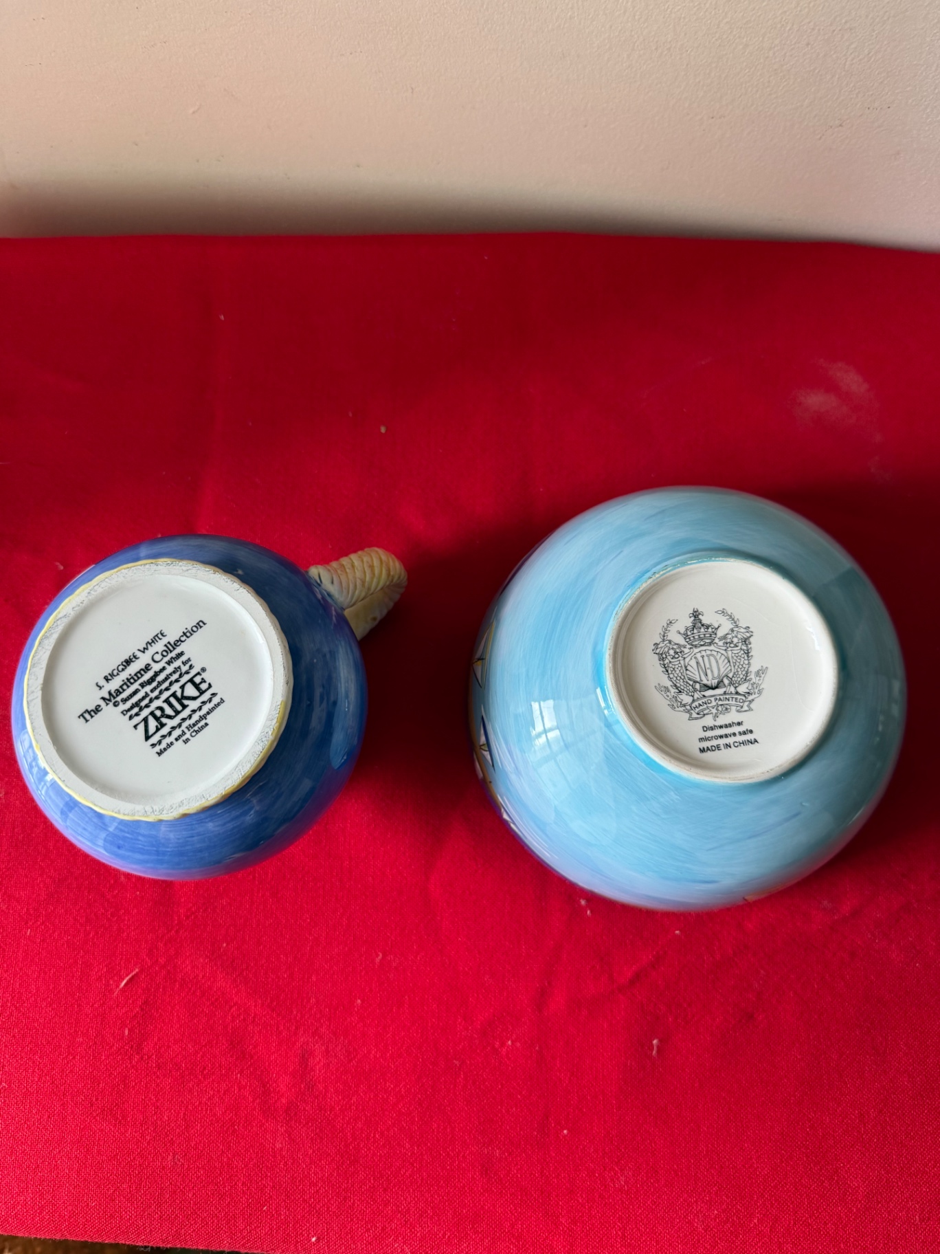 Nautical-themed ceramic mugs and glassware set - image 8 of 9