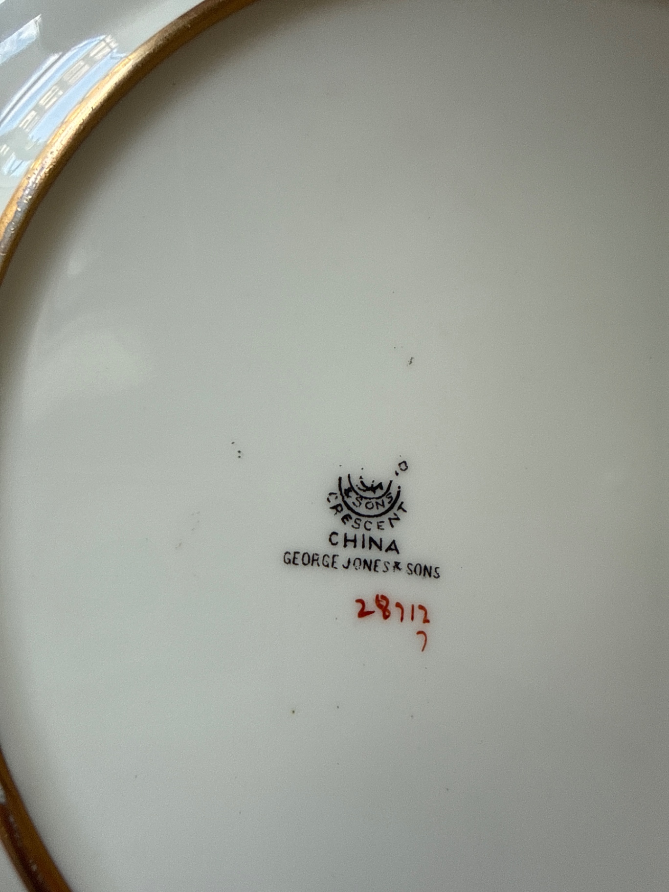 Blue and Gold Floral Porcelain Plates Set - image 4 of 4