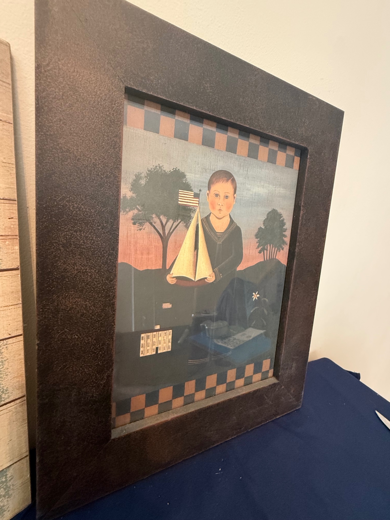 Coastal decor: wooden sign and framed print - image 3 of 3