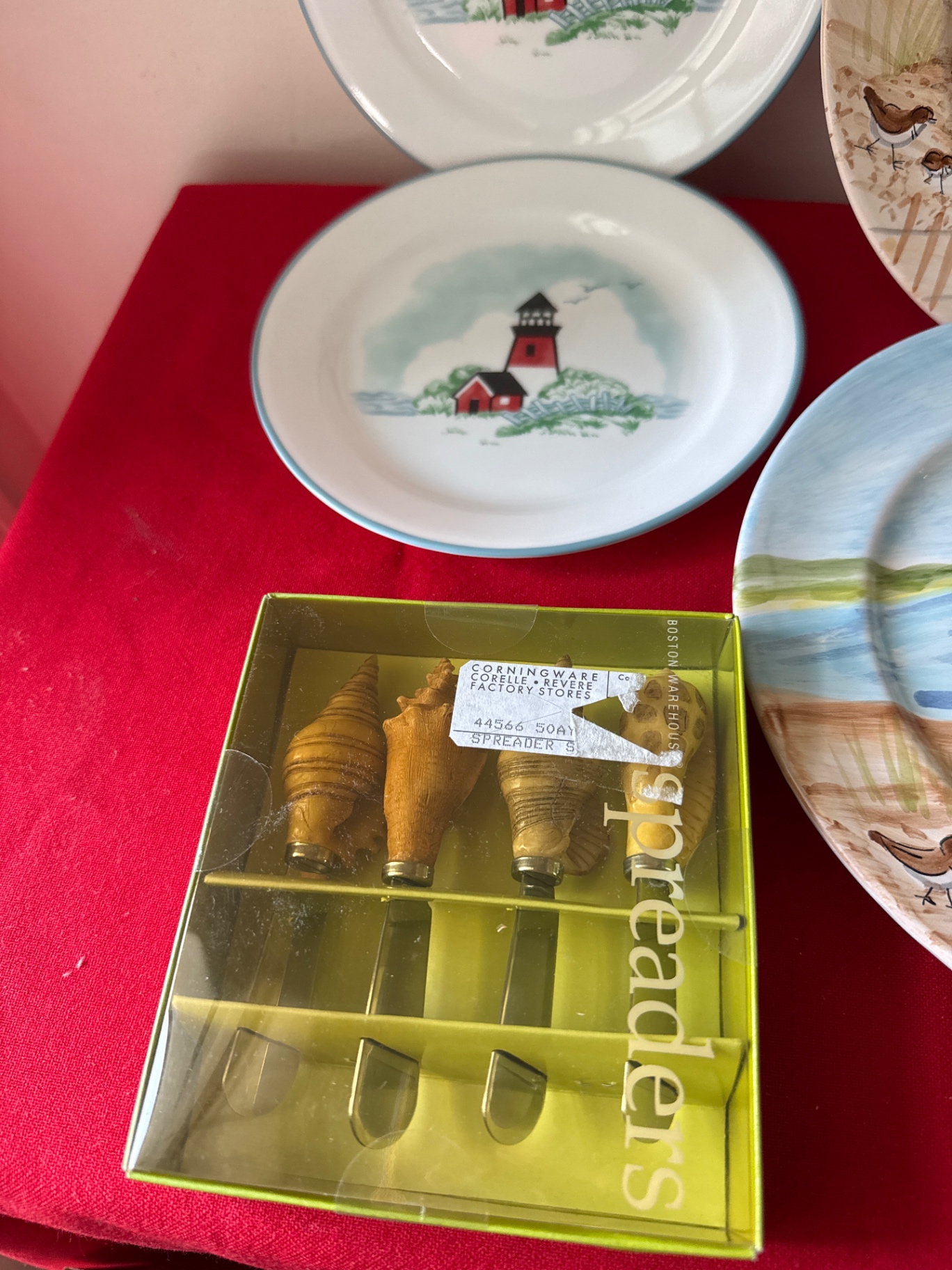 Coastal dinnerware with lighthouse plates and spreader set - image 3 of 3