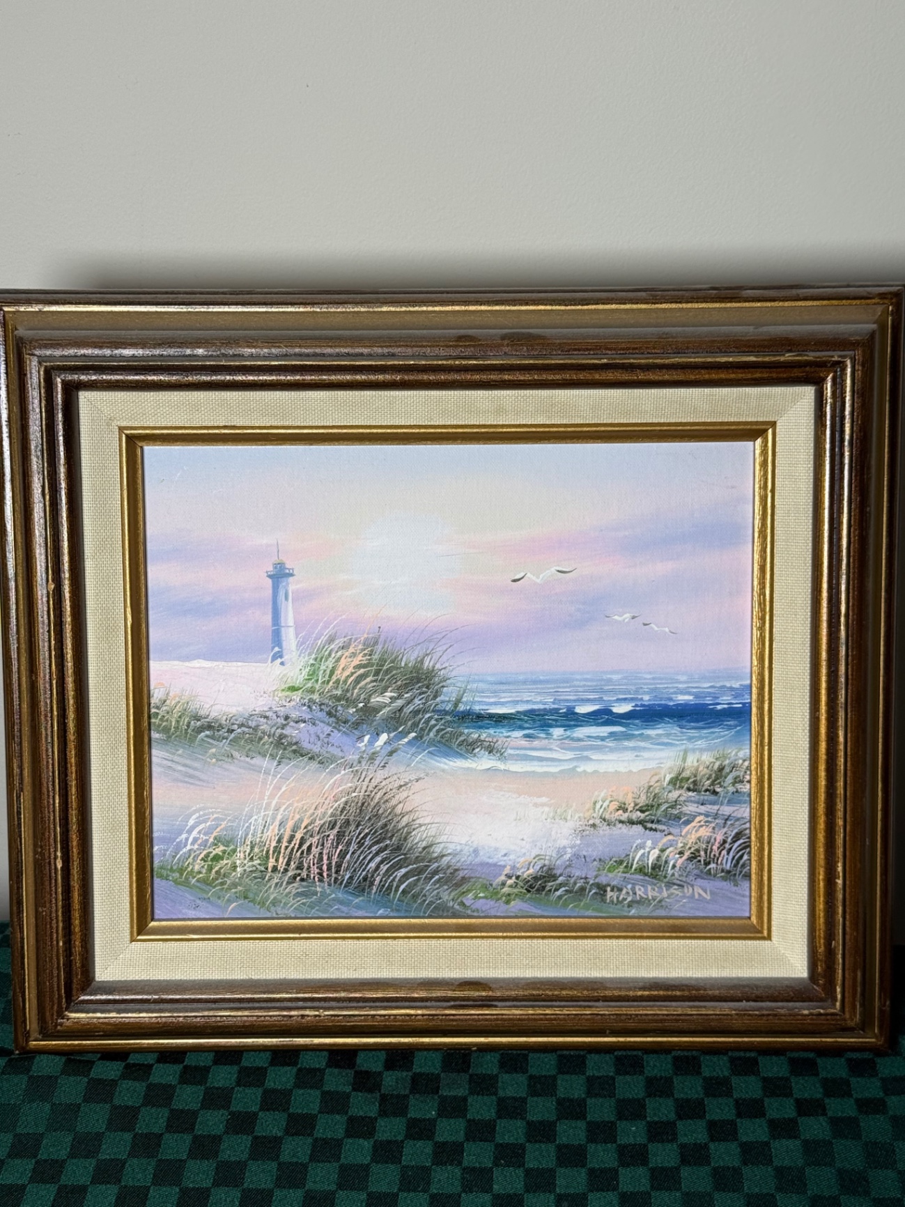 Framed Beach Landscape with Lighthouse - image 2 of 6
