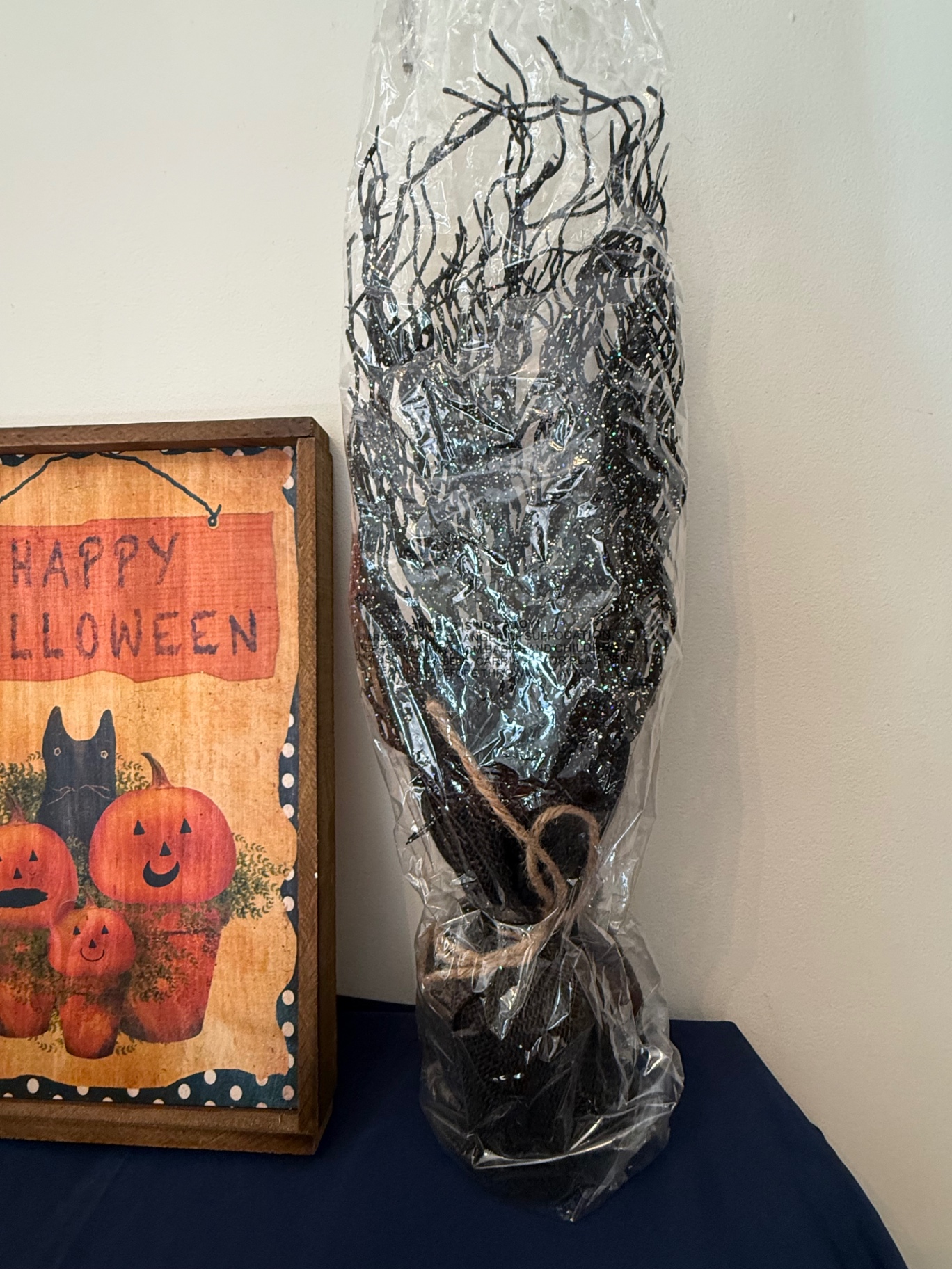 Halloween Decor Set with Knitted Pumpkins and Pumpkin Stand - image 5 of 5
