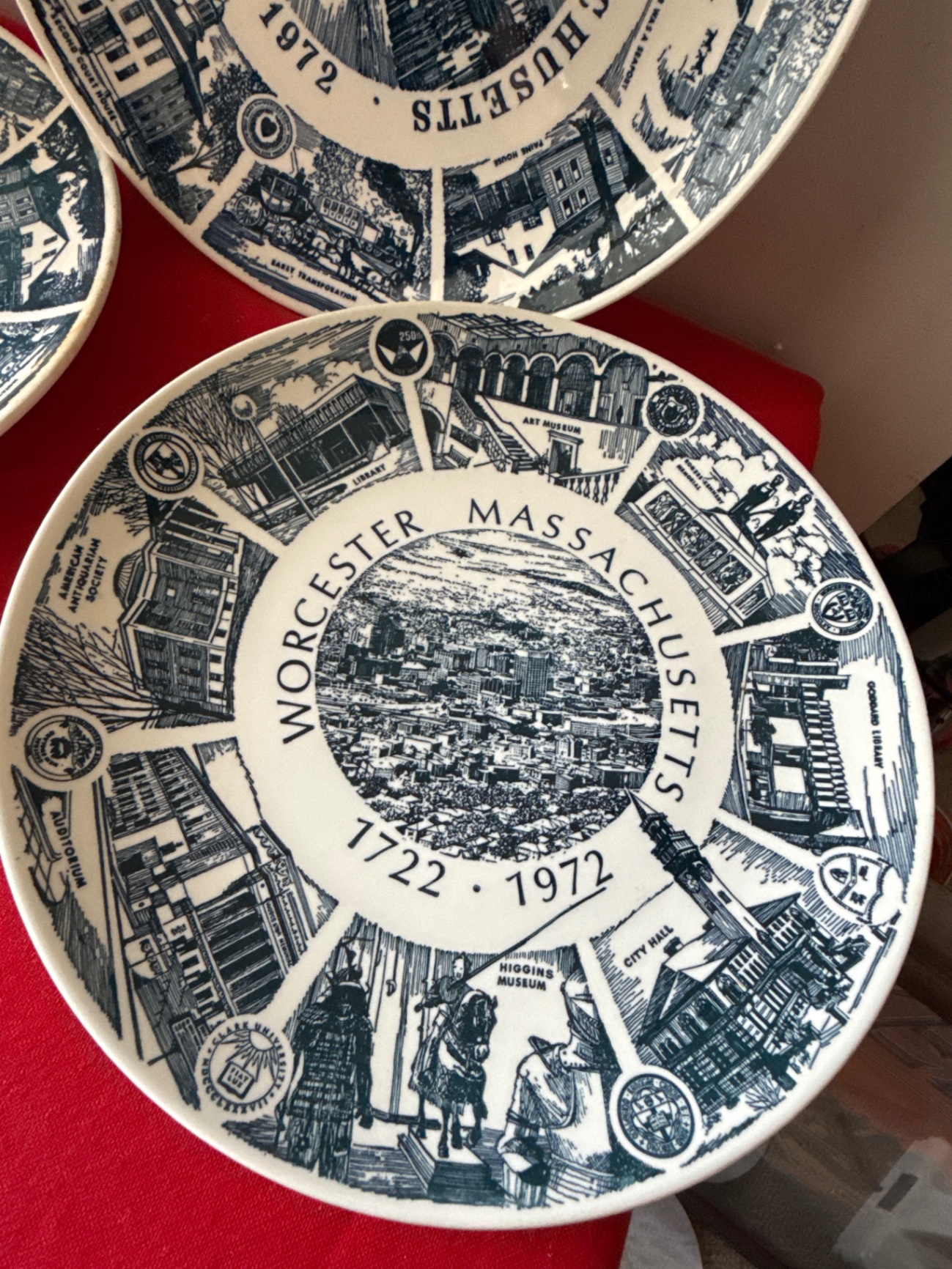 Worcester Massachusetts 1722-1972 Commemorative Plates - image 4 of 5