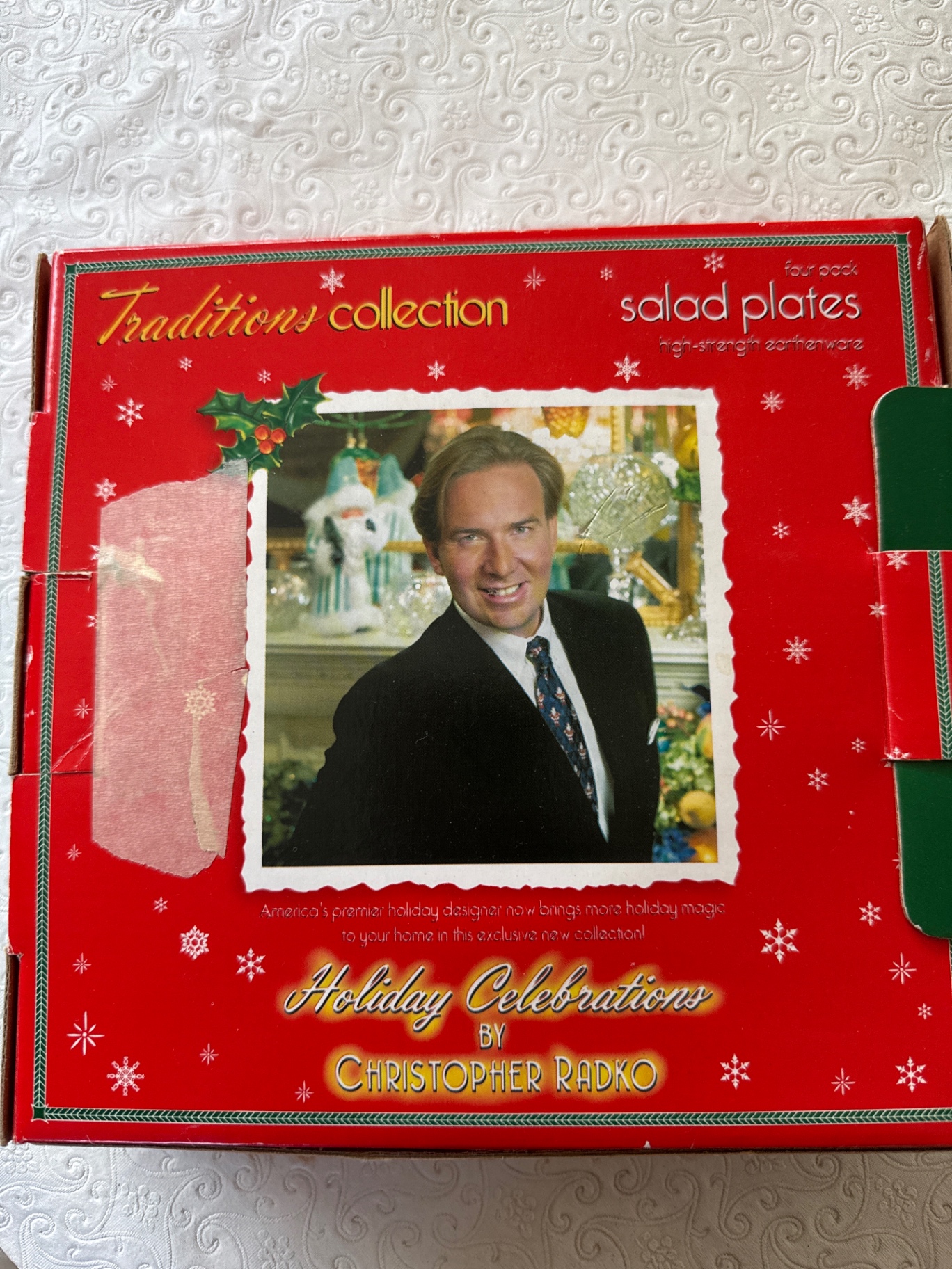 Traditions Collection Holiday Salad Plates by Christopher Radko - image 1 of 2