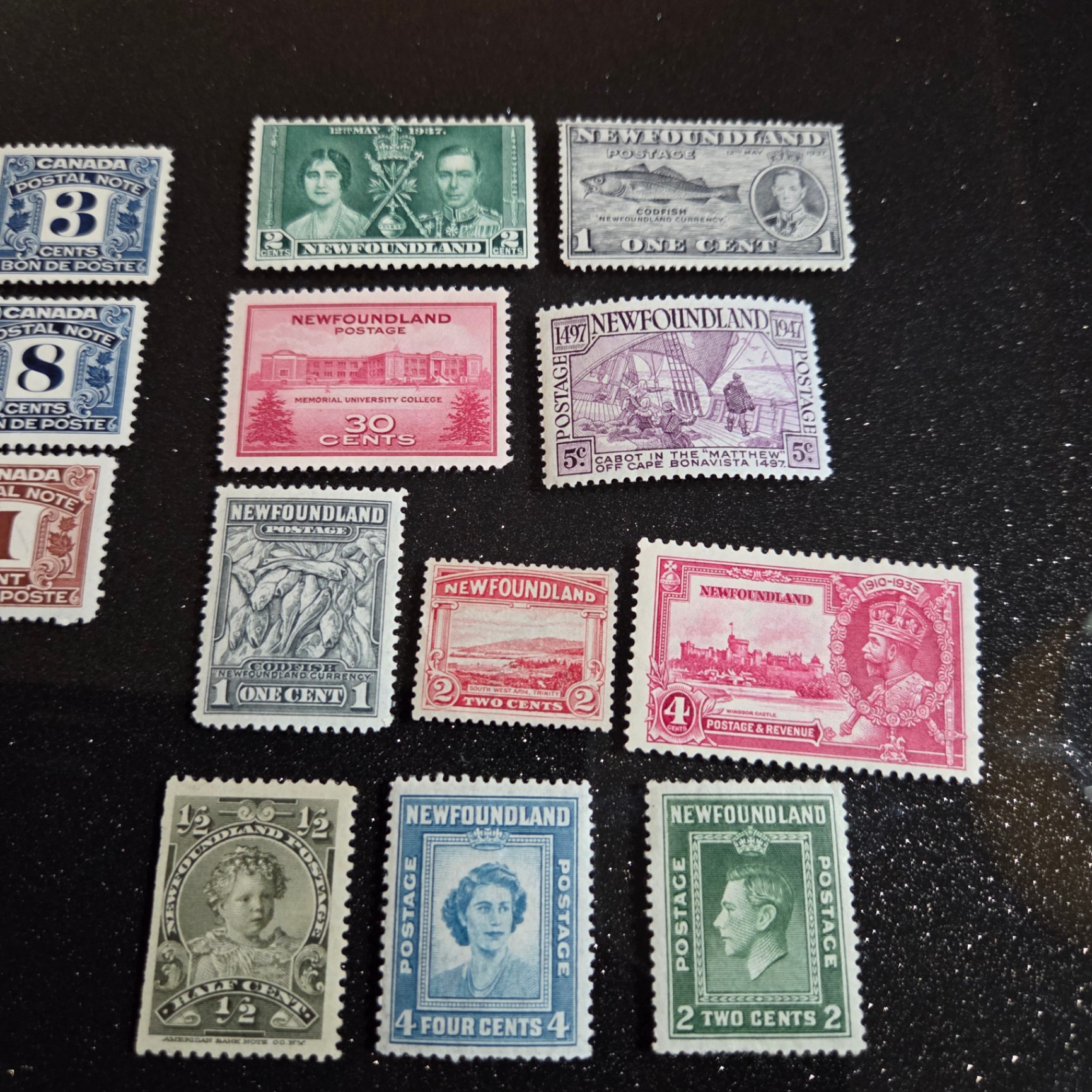 Canadian Newfoundland + Postal Note Stamps - image 3 of 3