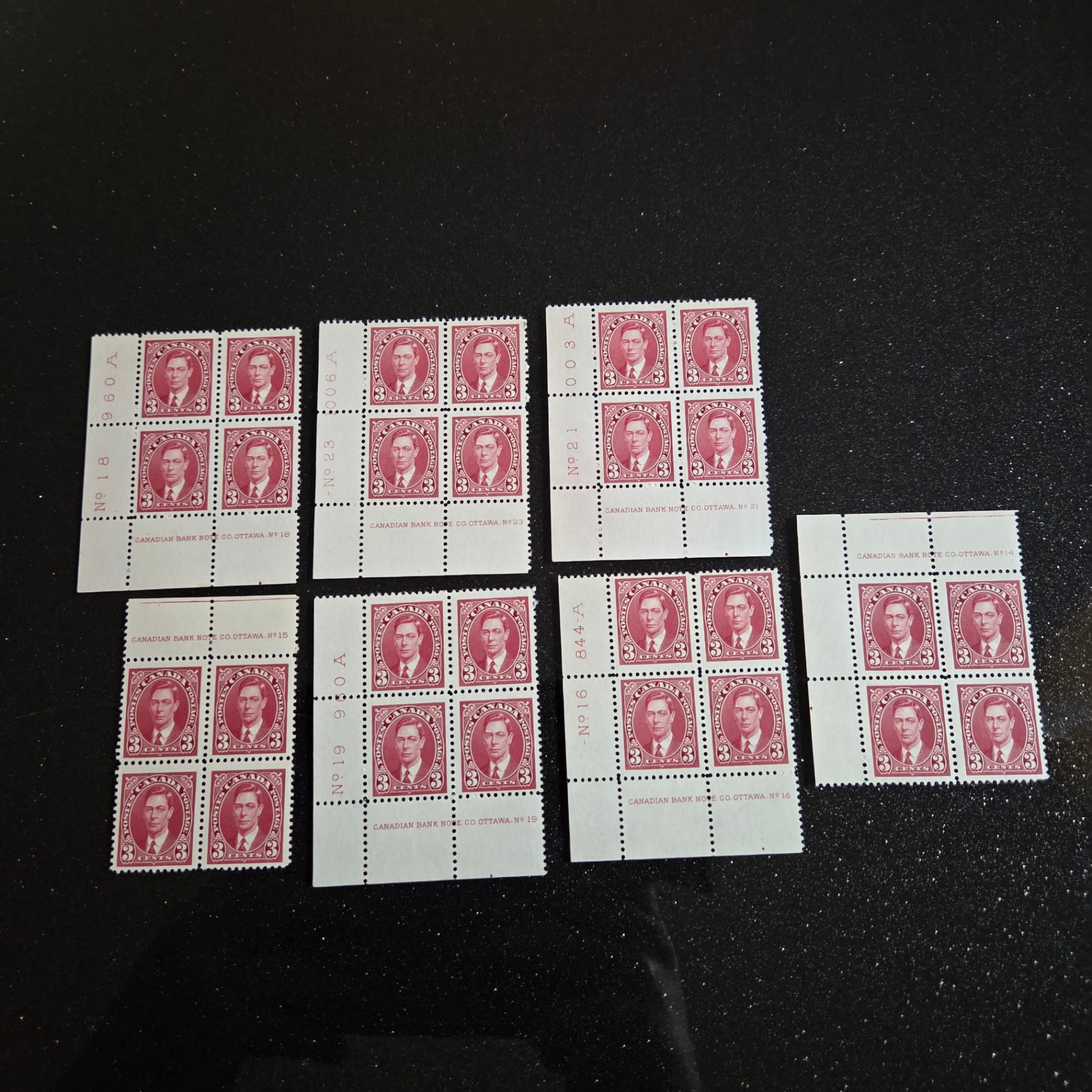 Canada #233 1937 3 Cent Stamp Blocks - image 1 of 3