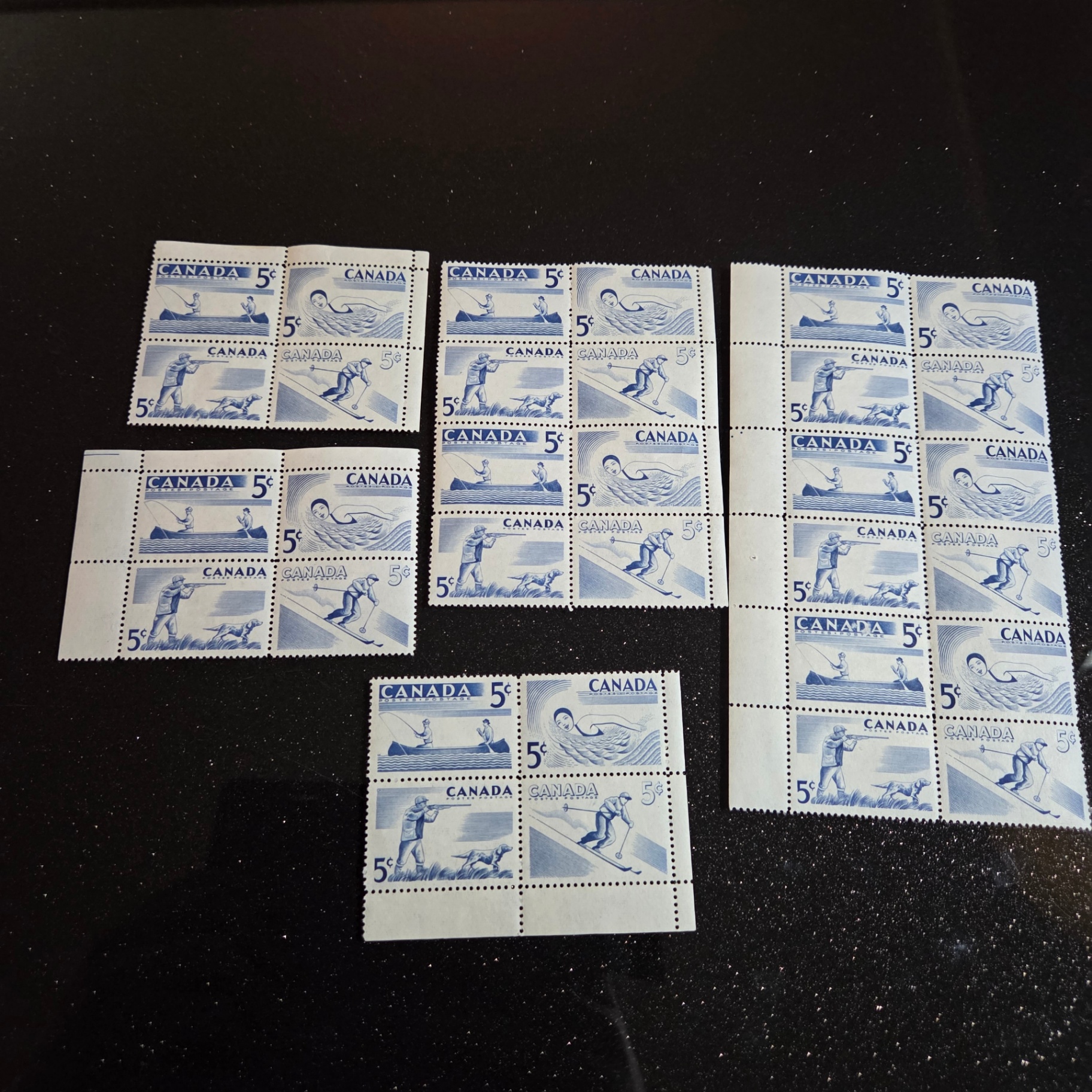 1957 Canada 5 Cent Sports Stamps - image 1 of 3