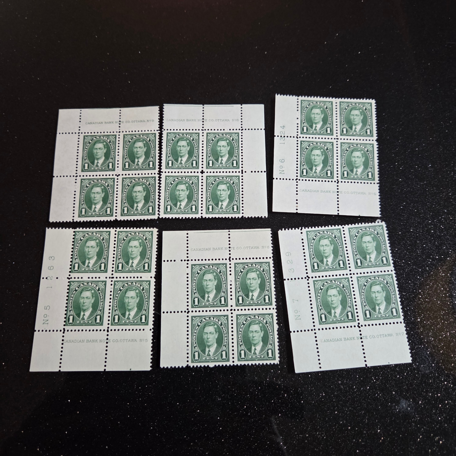 Canada 1 Cent Stamp Blocks 1937 - image 1 of 3