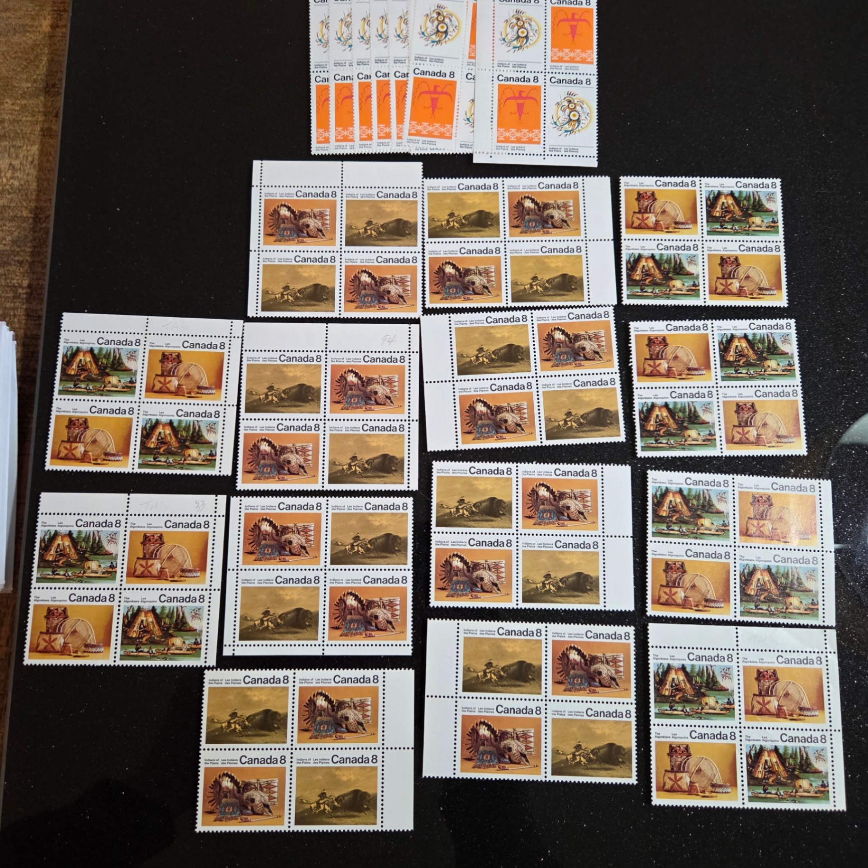 Canada 8 Cent Stamp Blocks - image 1 of 3
