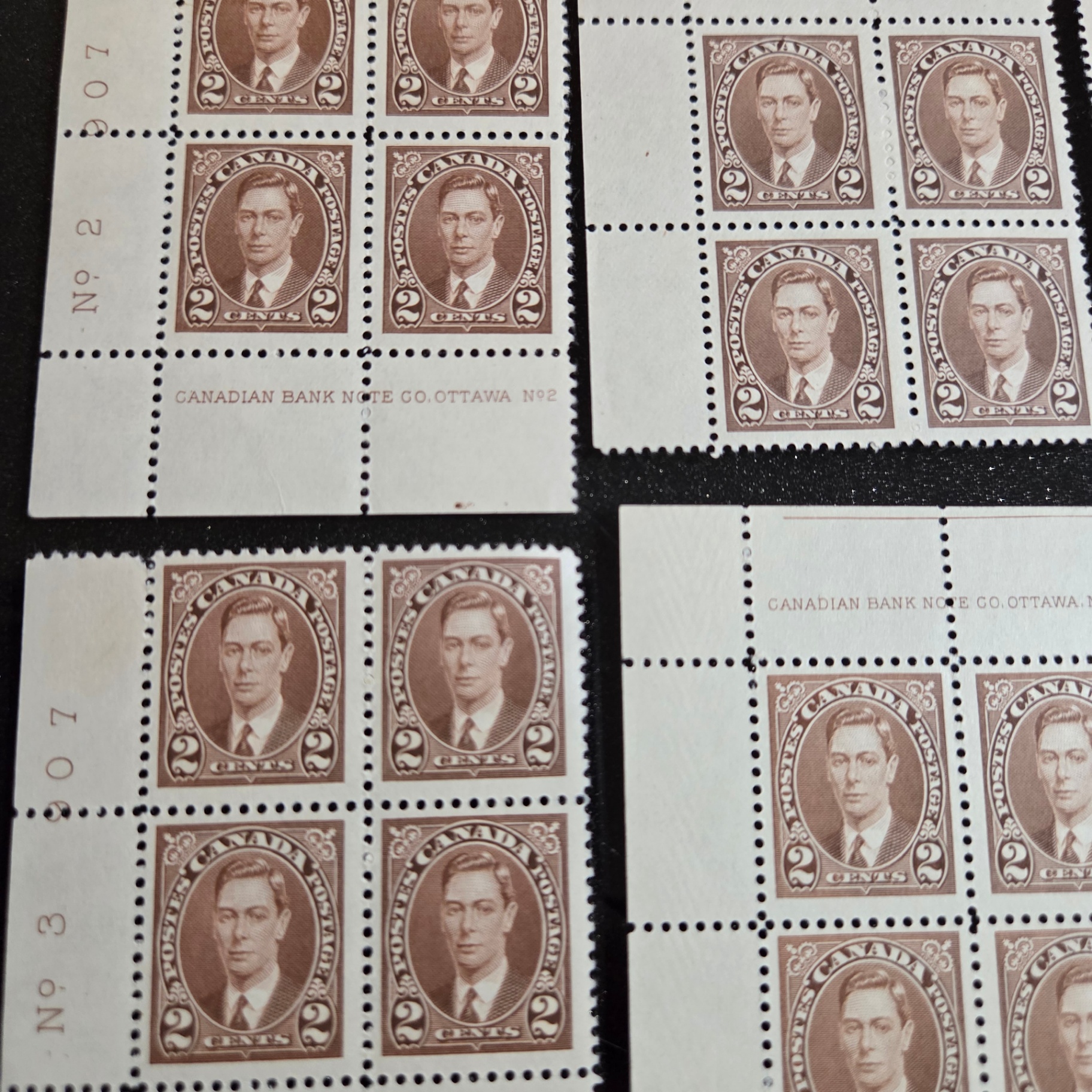 Canada #232 1937 2 Cent Stamp Blocks - image 2 of 3
