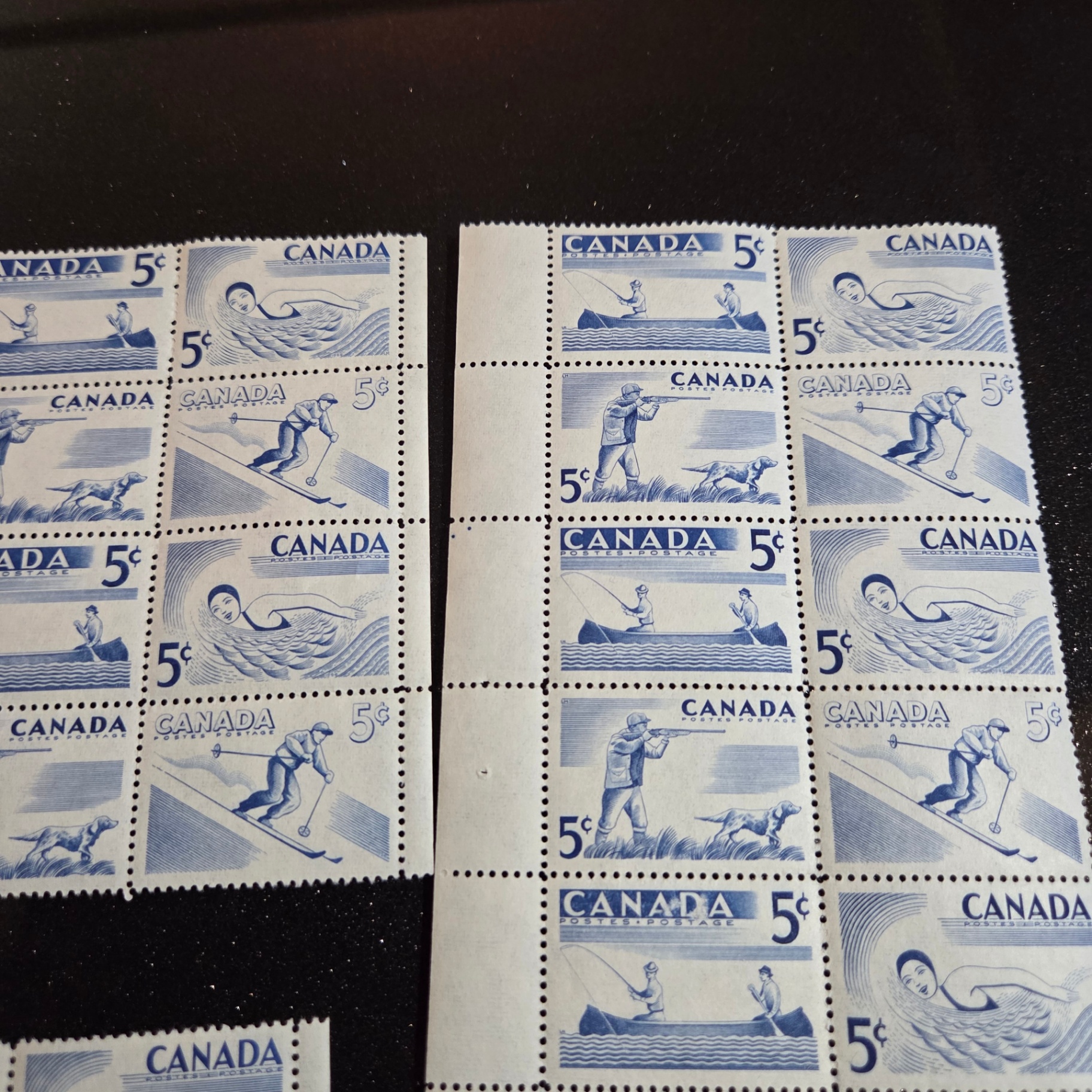 1957 Canada 5 Cent Sports Stamps - image 3 of 3