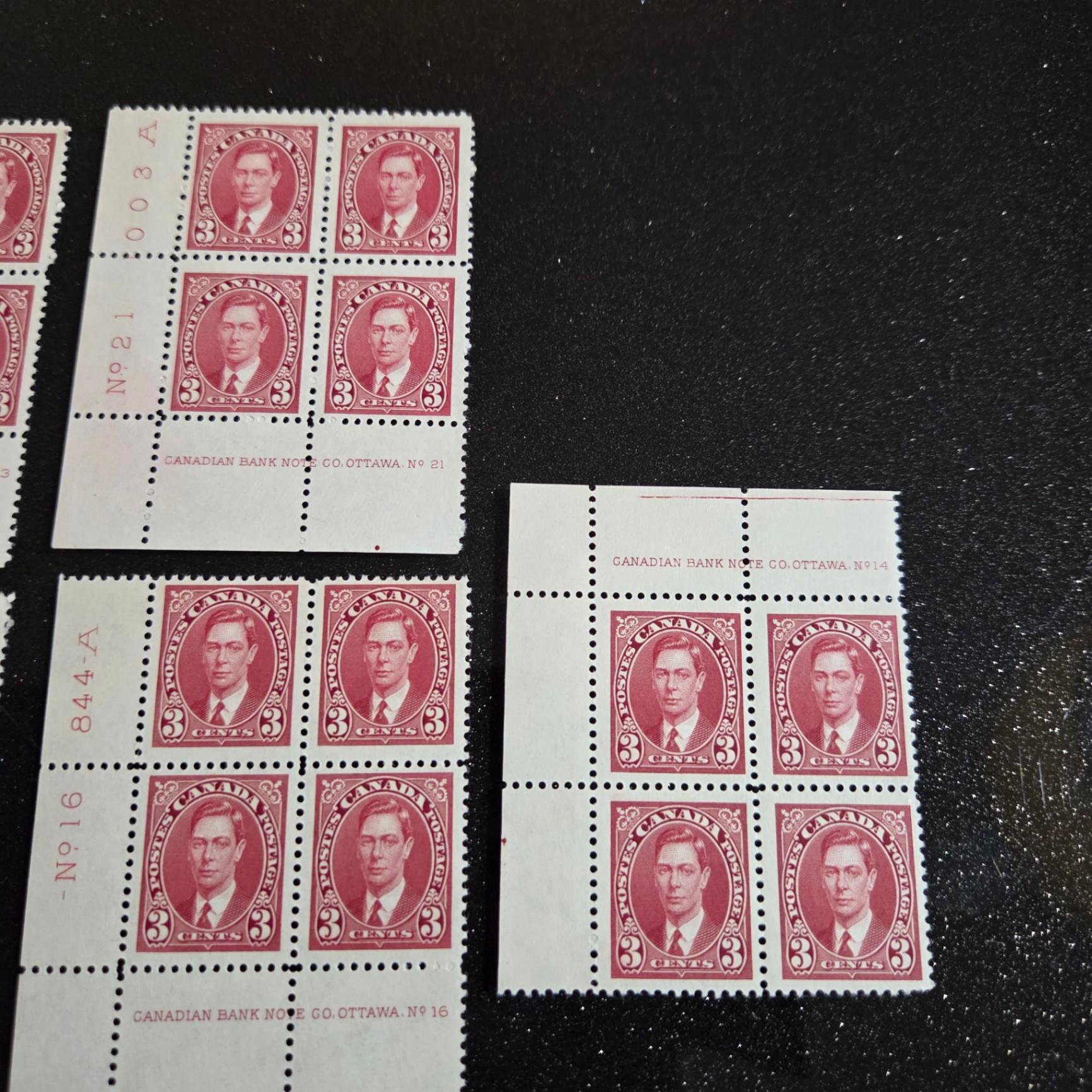 Canada #233 1937 3 Cent Stamp Blocks - image 2 of 3