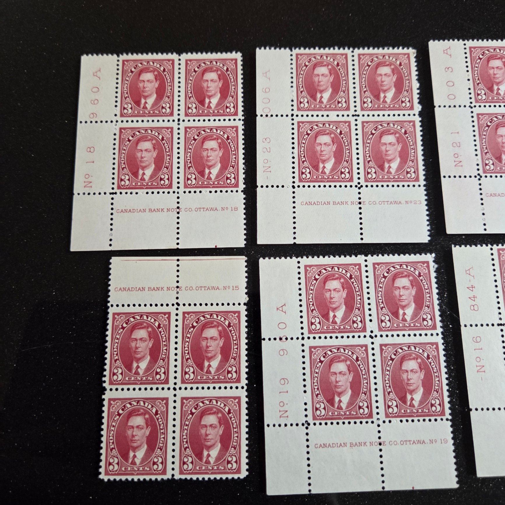 Canada #233 1937 3 Cent Stamp Blocks - image 3 of 3