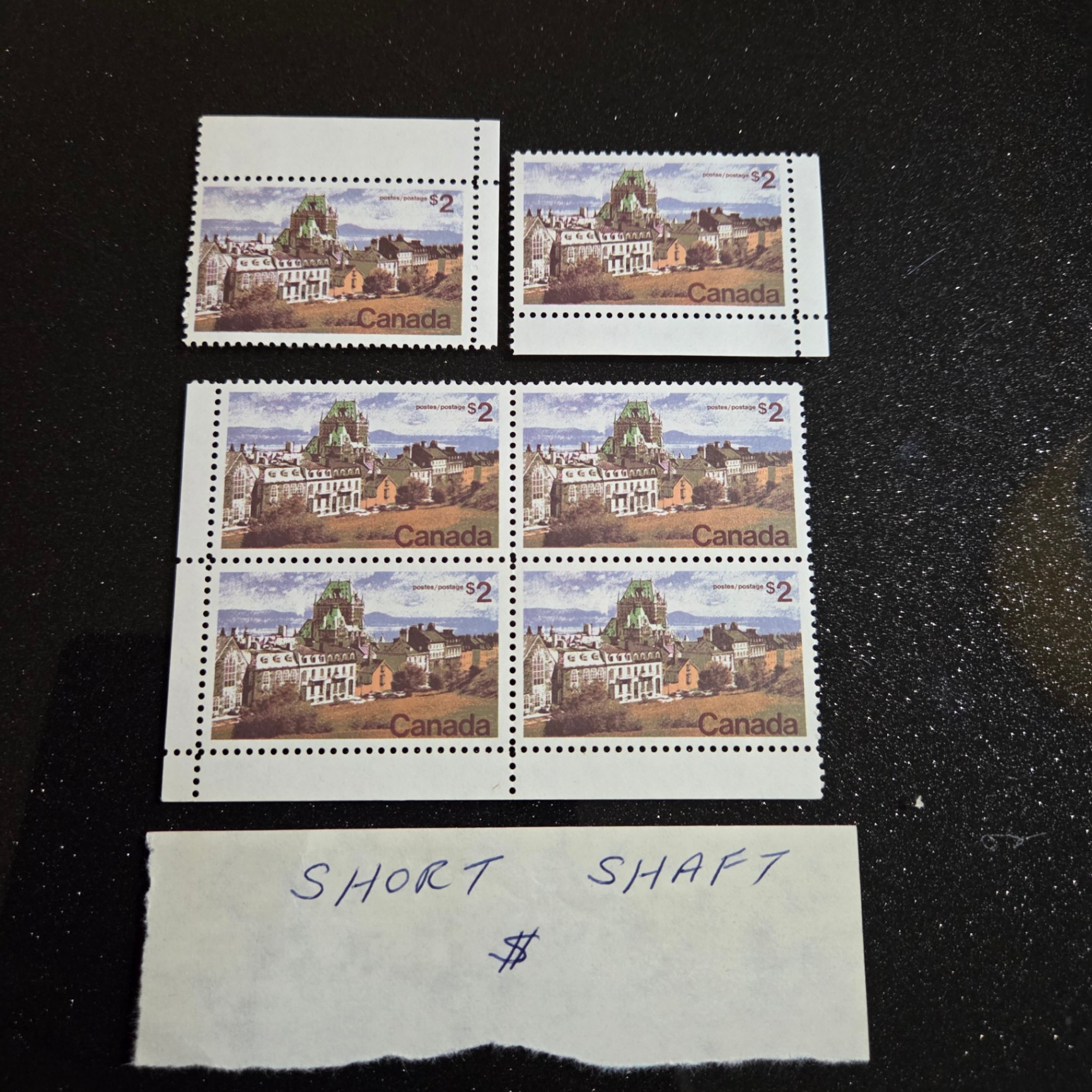 Canada $2 Stamp Blocks Short Shaft - image 1 of 4