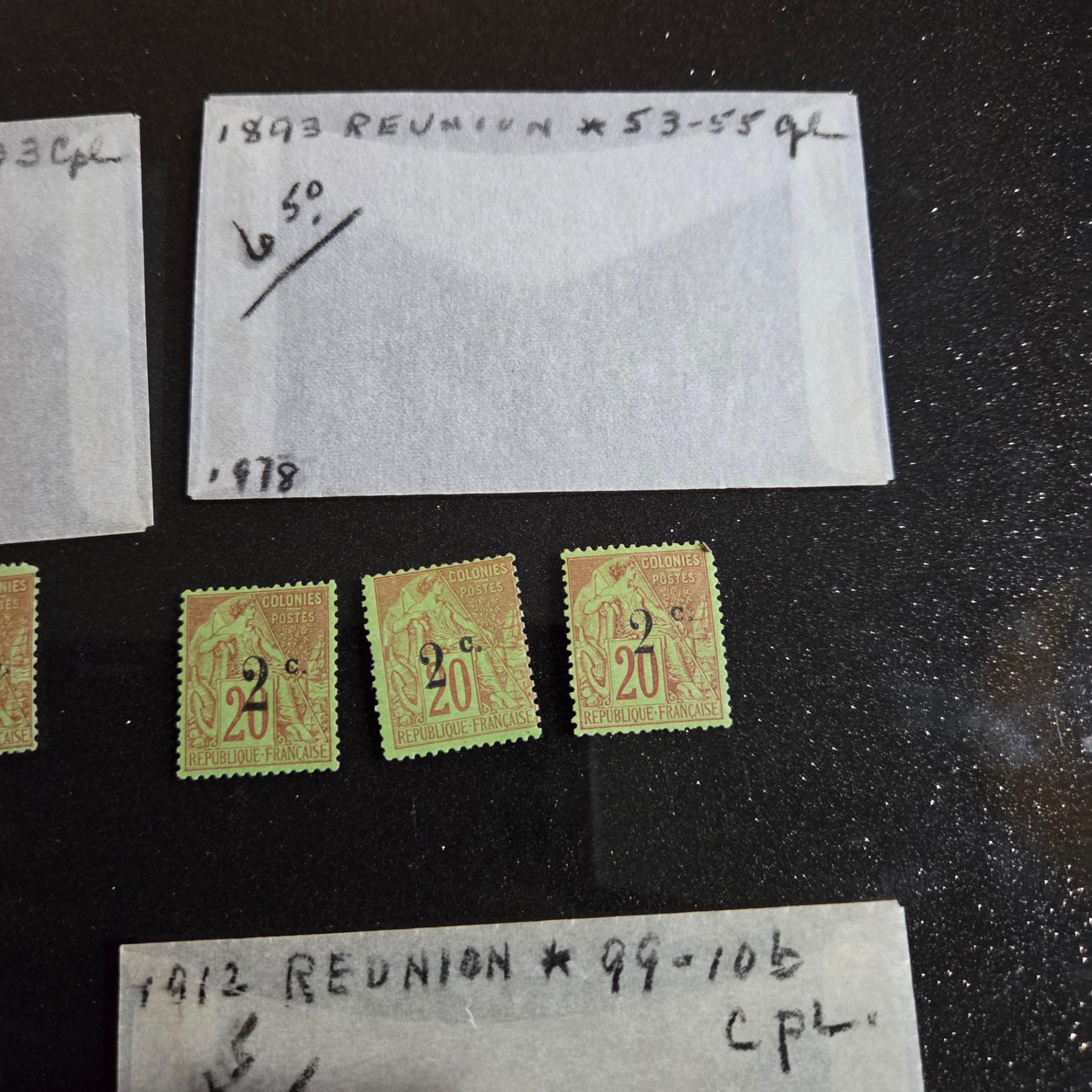 1891 1893 and 1912 Reunion Stamp Sets - image 4 of 4
