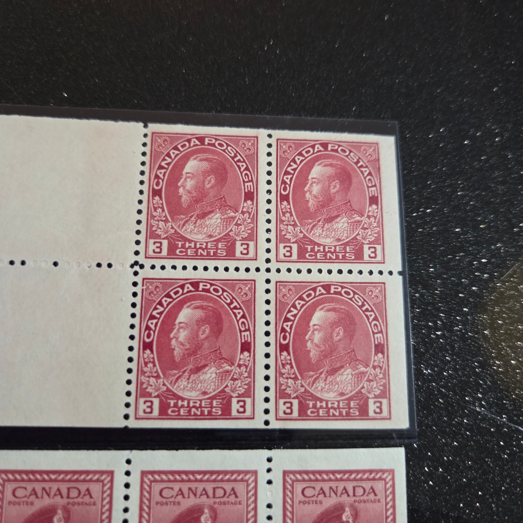 Canada 3 and 4 Cent Stamp Blocks - image 2 of 2