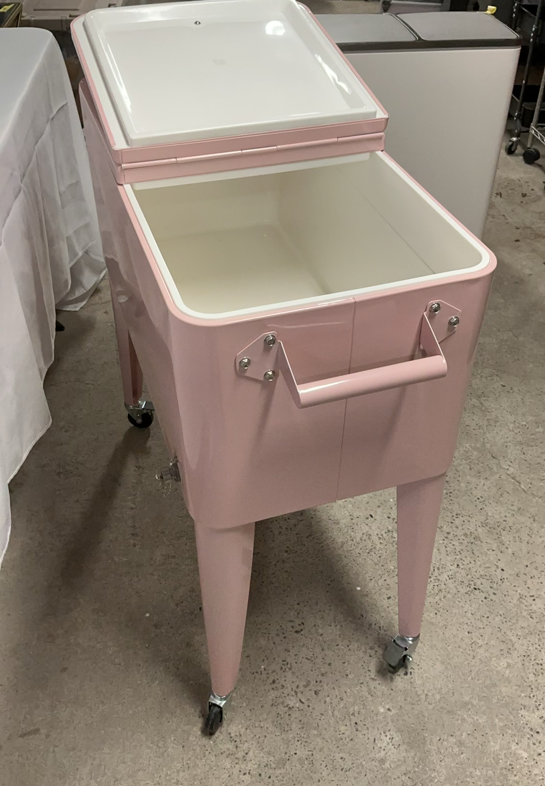 80 Quart Pink Cooler On Wheels Never Used - image 7 of 7