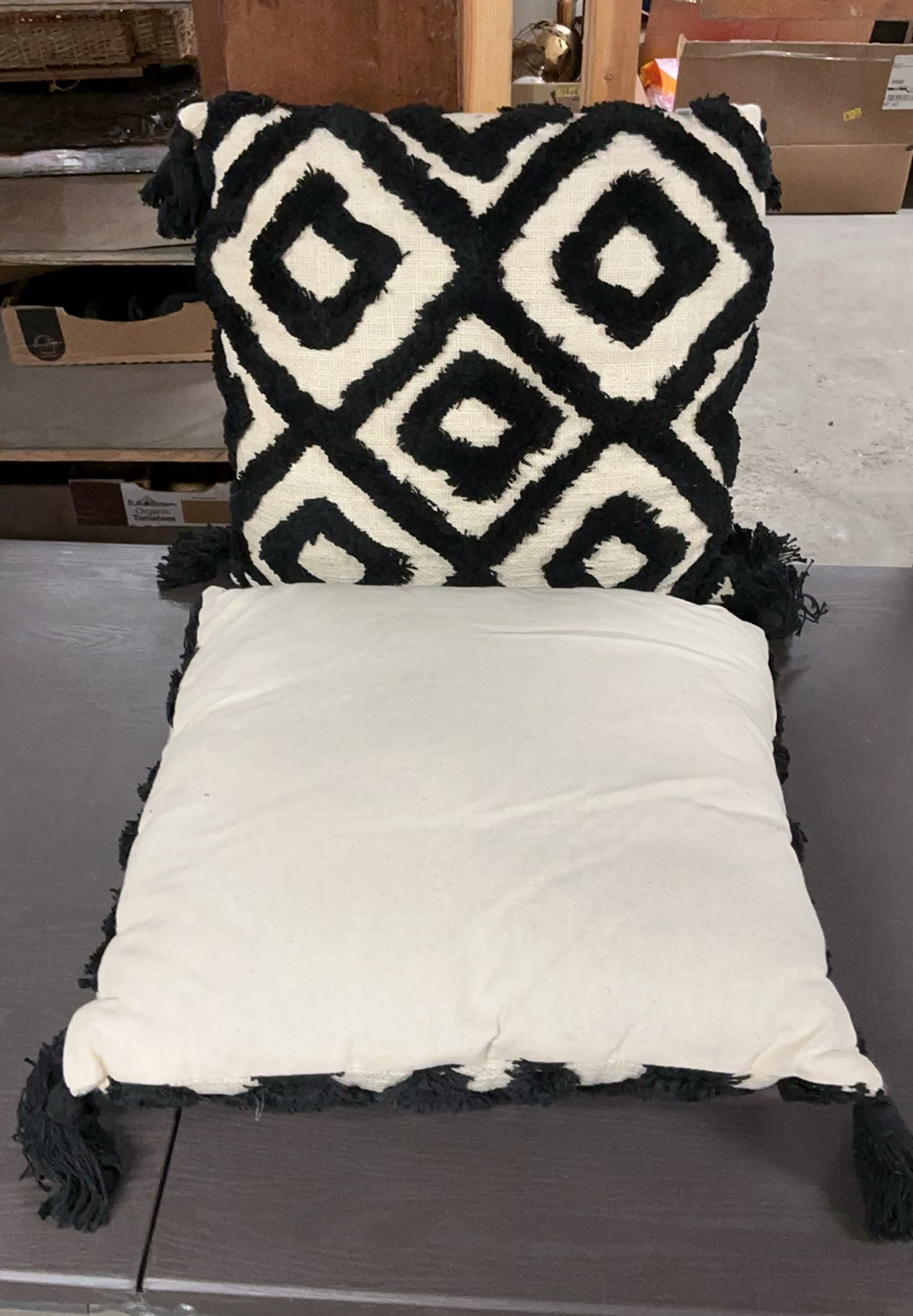 Cream And Black Throw Pillows And Throw Blankets - image 4 of 6