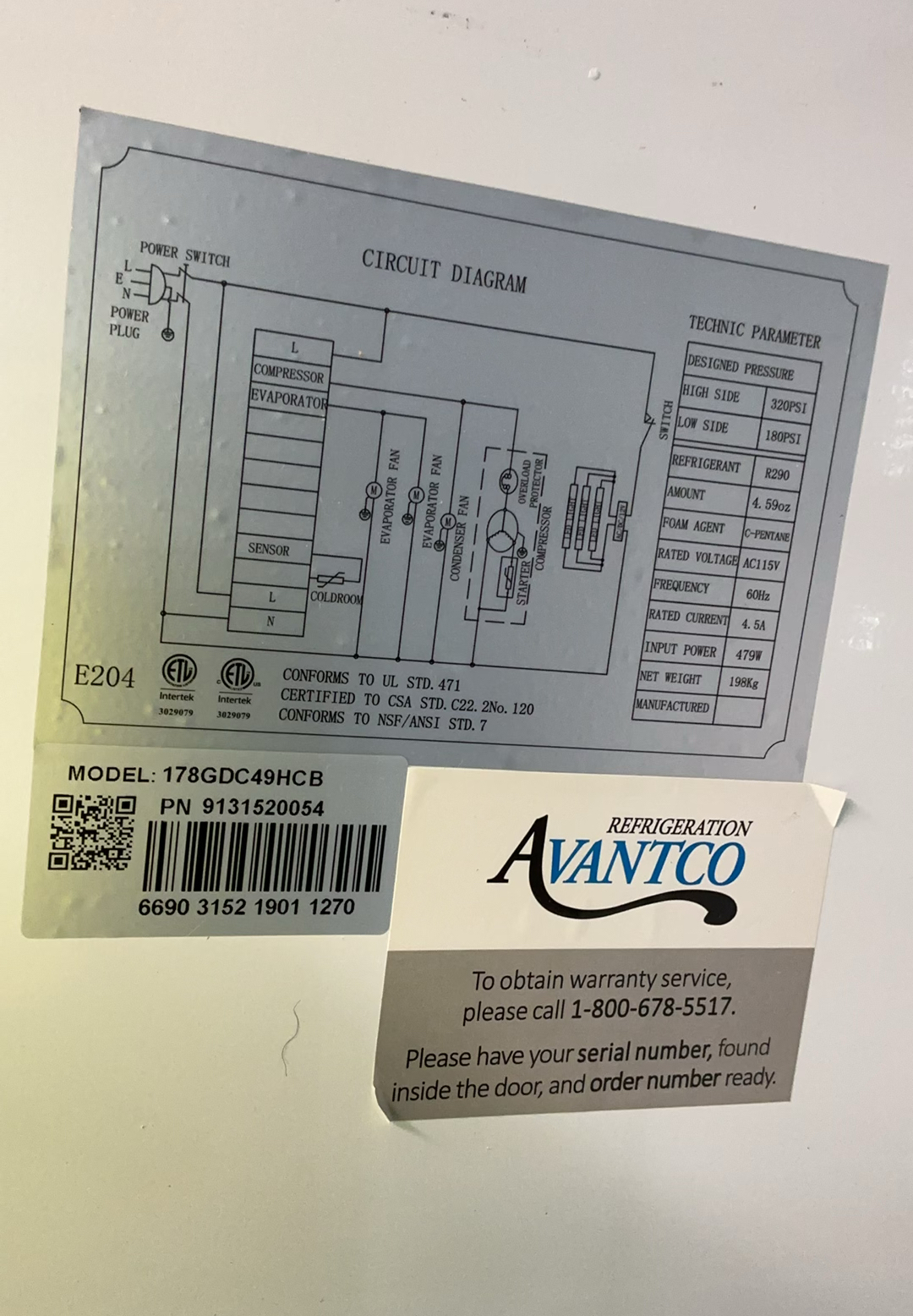 Avantico Commercial Refrigerator - image 3 of 9