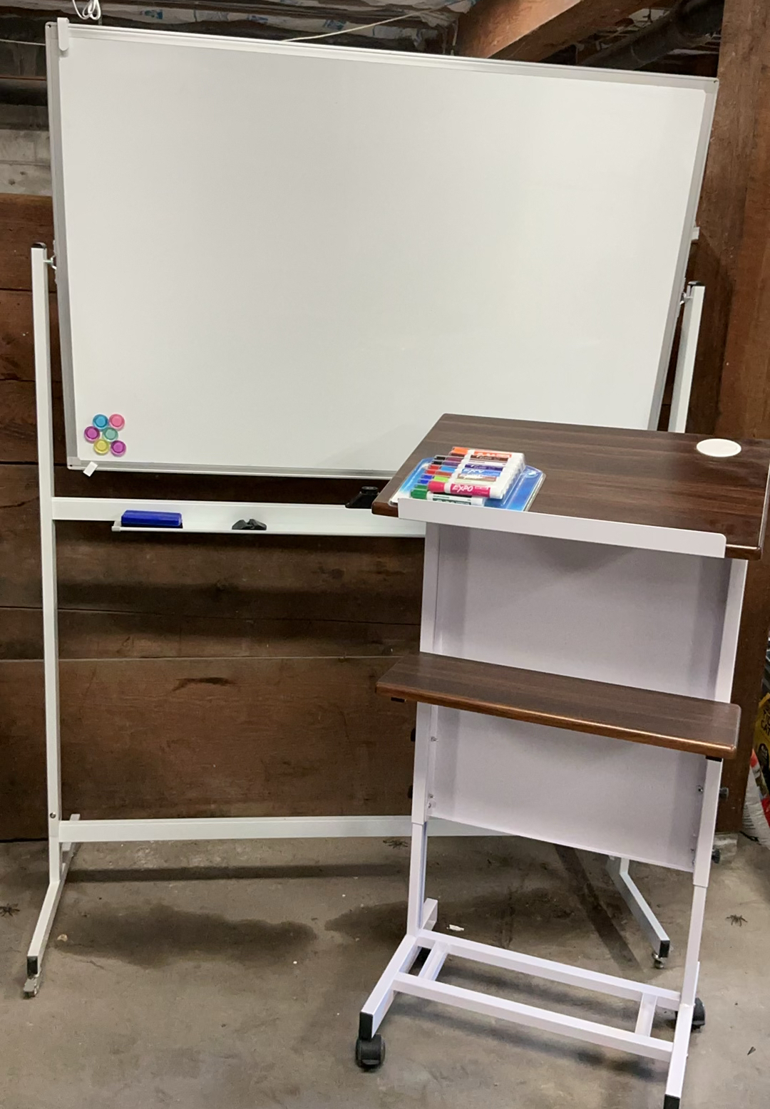Rolling Whiteboard And Podium - image 1 of 7