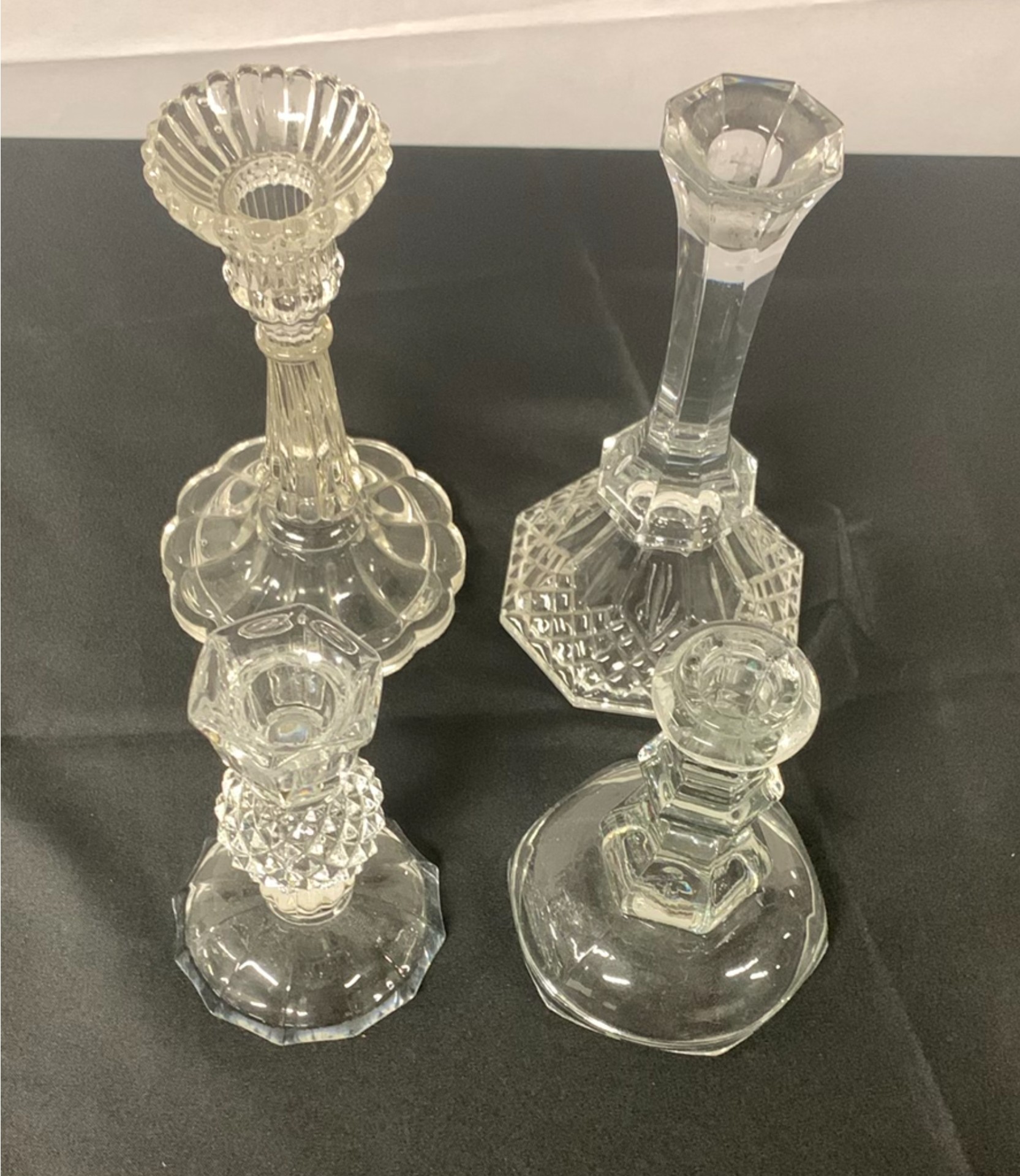 Clear Glass Taper Candle Holders And Candles - image 6 of 7