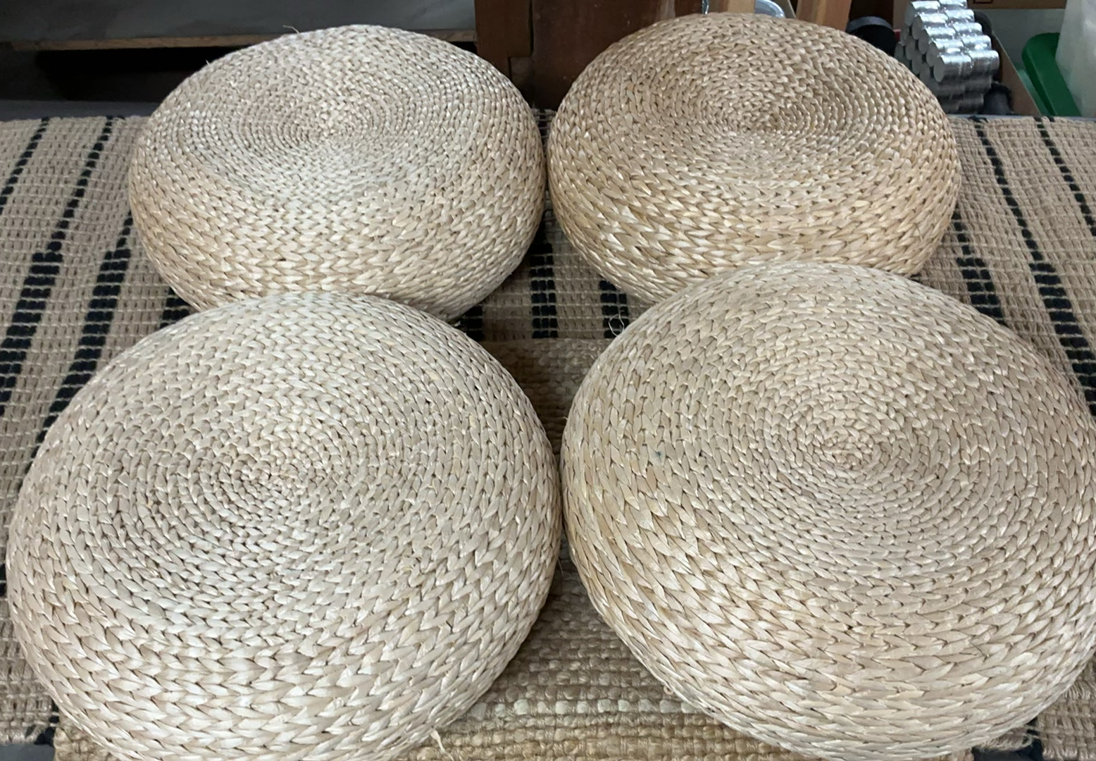 Jute Rugs And Round Pillows - image 3 of 7