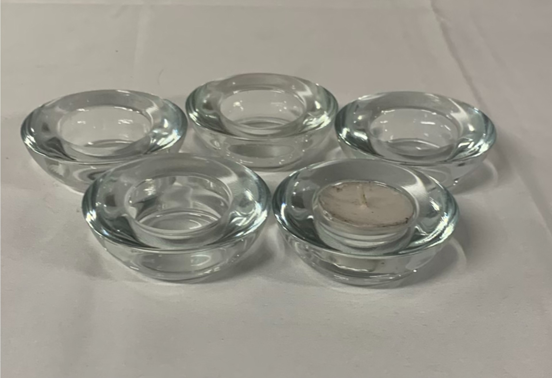 Clear Glass Votive Holders And Candles - image 6 of 8