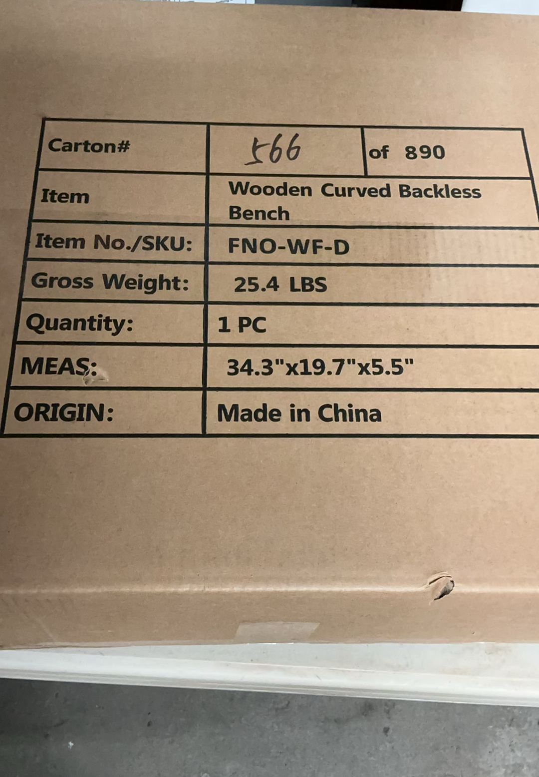 Wooden Bench New In Box - image 4 of 5