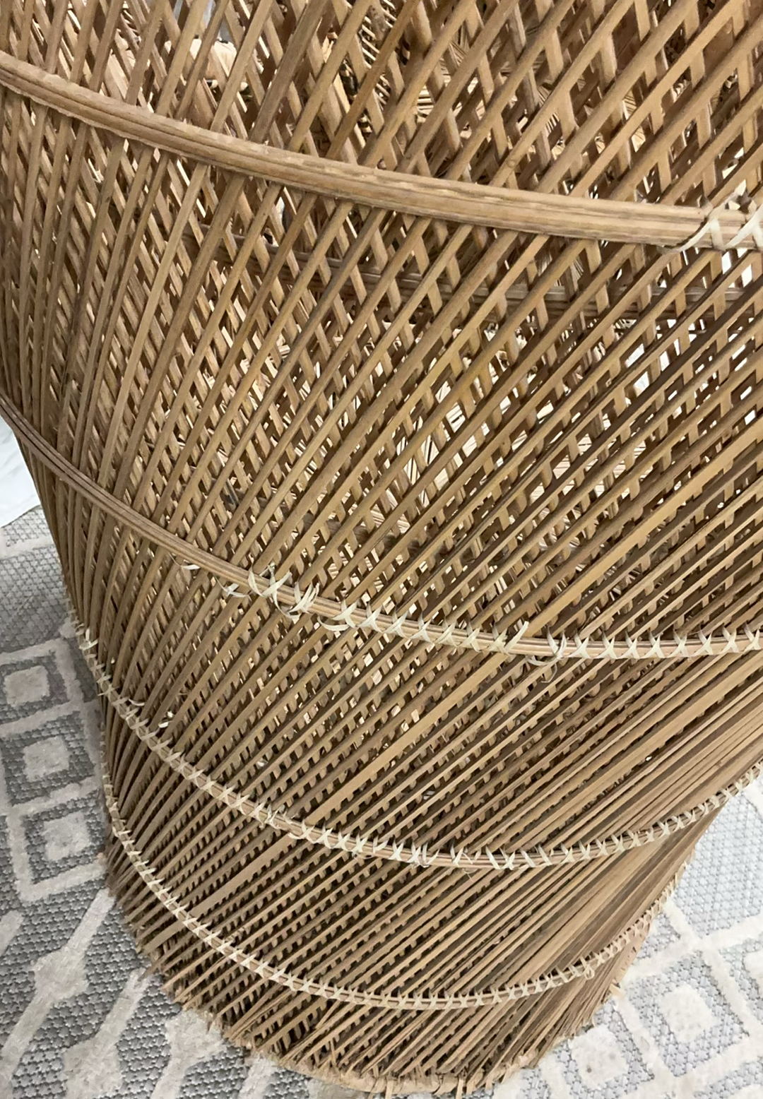 Two Vintage Bohemian Rattan Peacock Chairs - image 9 of 9