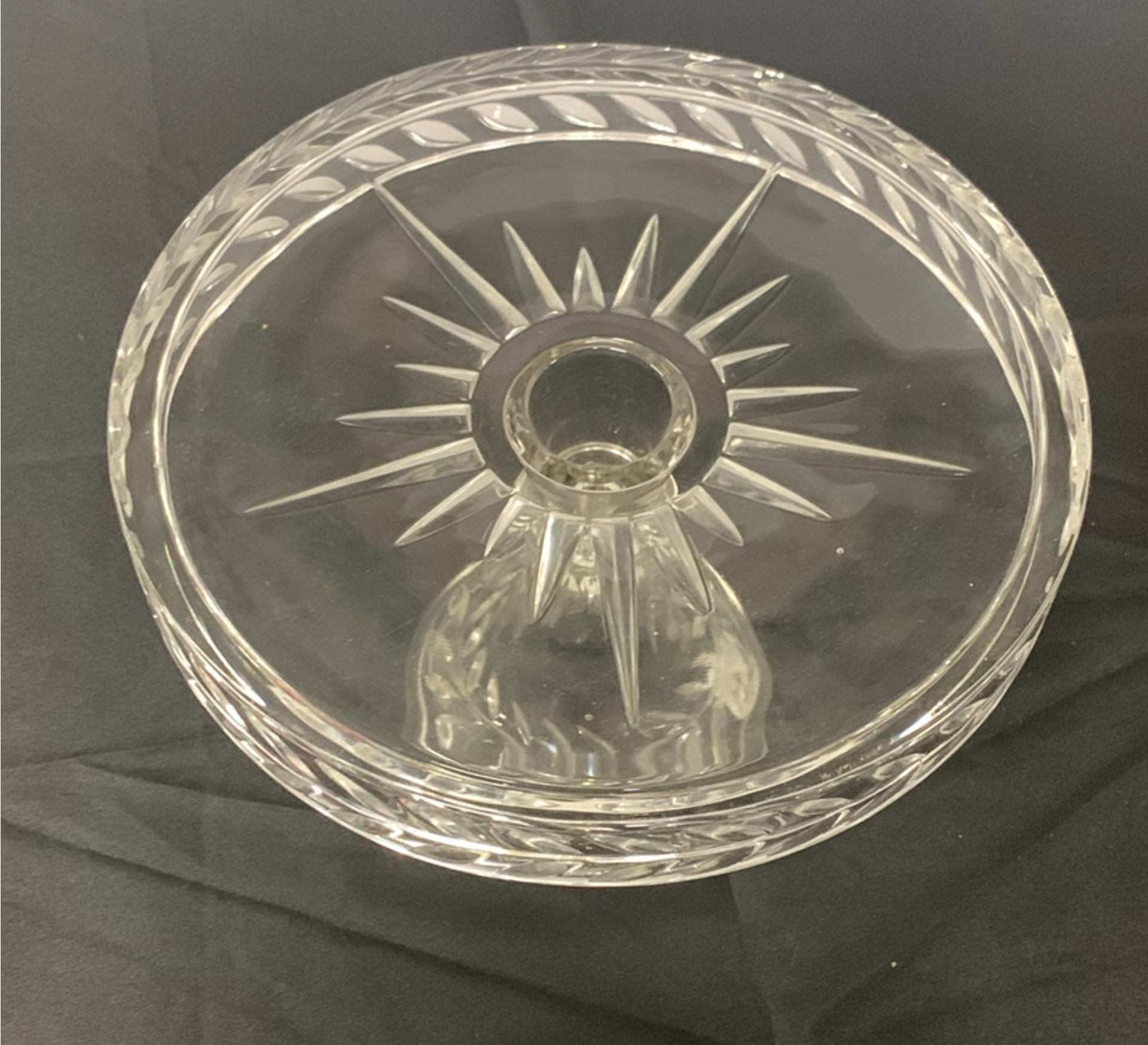 Cut Clear And Colored Glass Vases, cake plates, candle holders, etc. - image 2 of 9