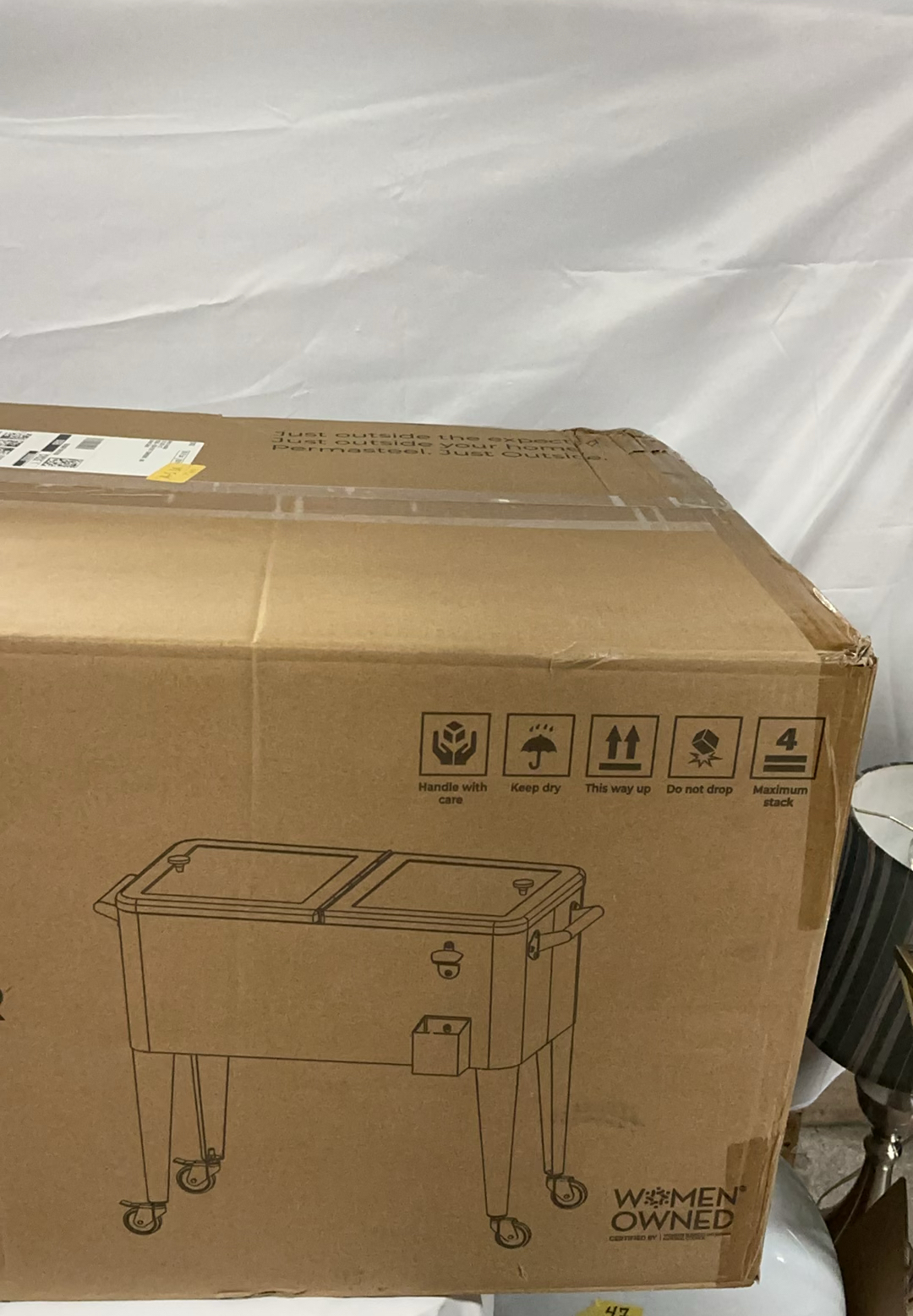 80 Quart Patio Cooler New In Box And Dual Trash can - image 3 of 7