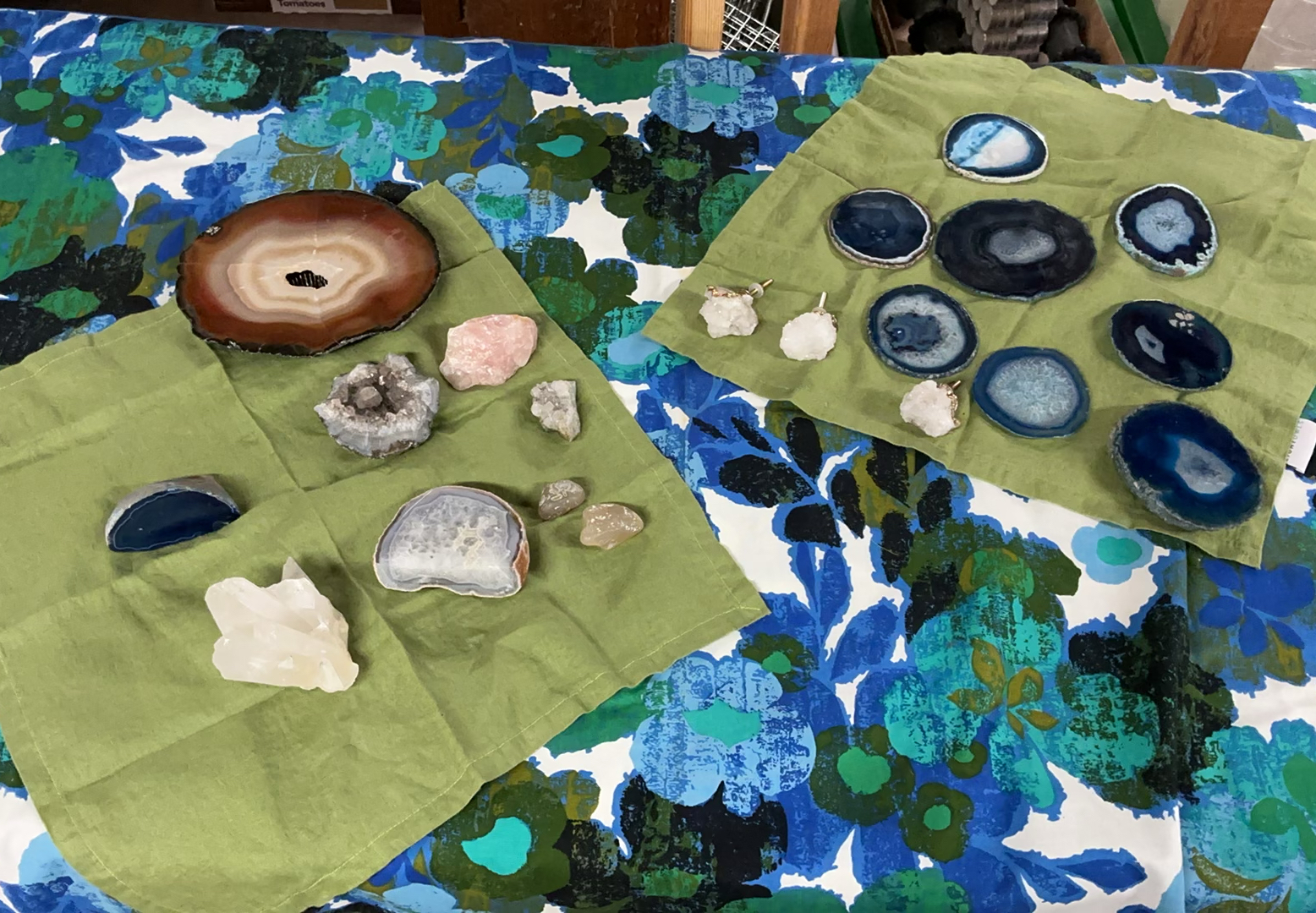 Geodes, Crystals And A Colorful Tablecloth - image 1 of 5