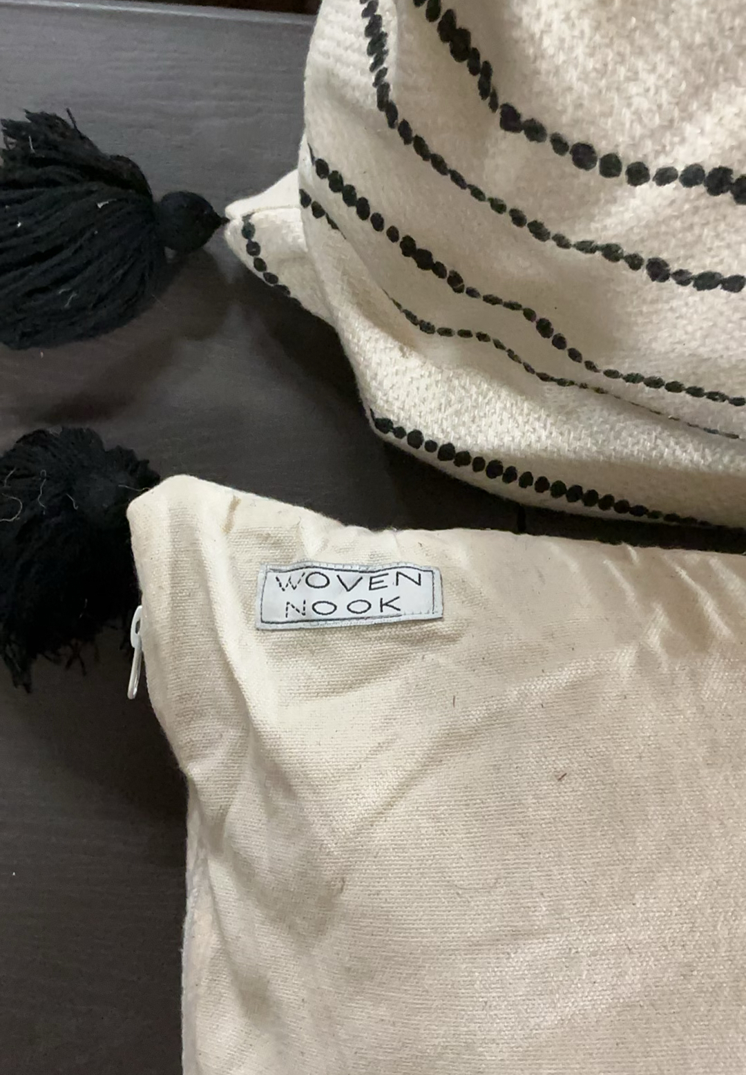 Cream And Black Throw Pillows And Throw Blankets - image 3 of 6