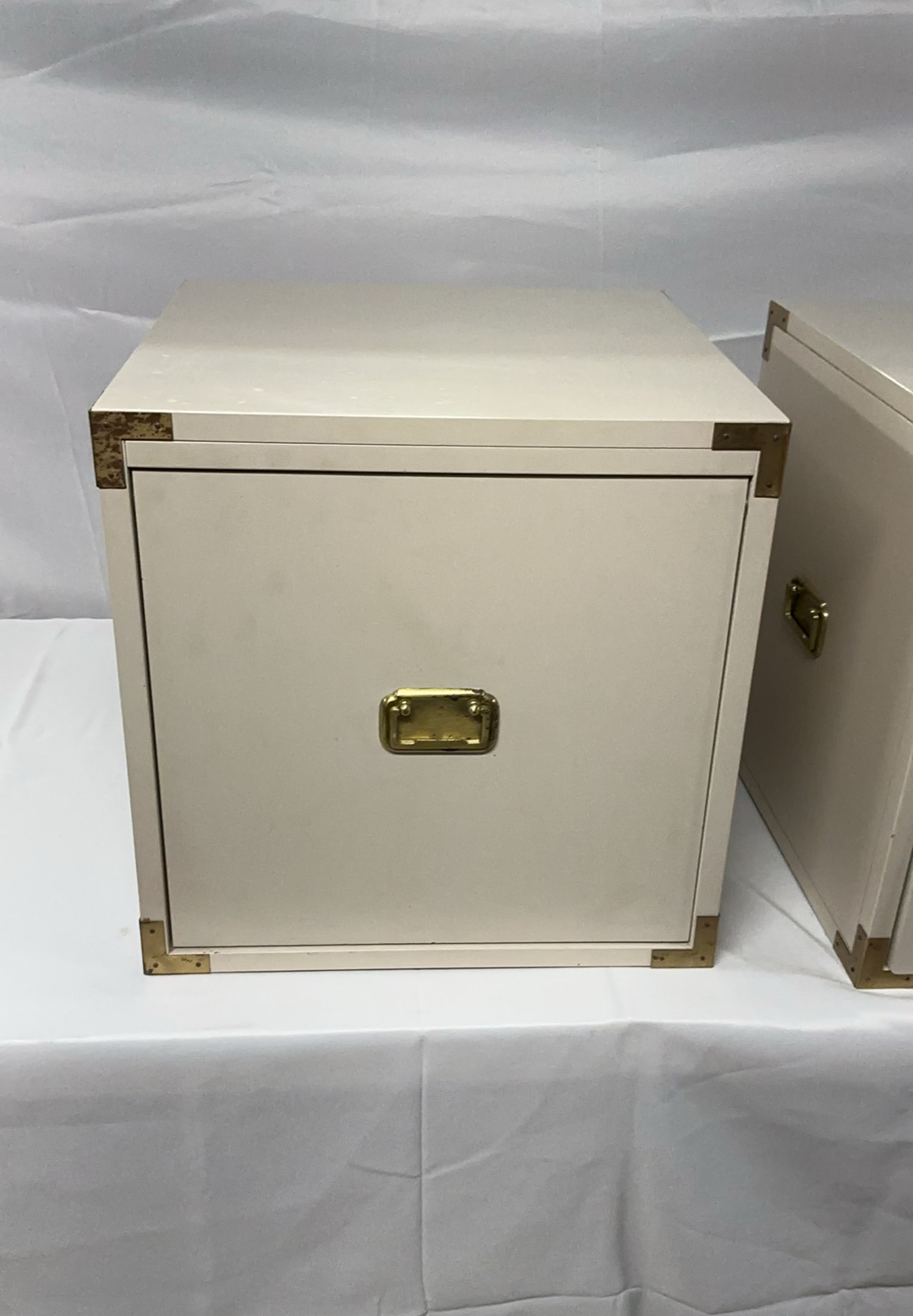 Two square Side Tables, 2 square cube tables/storage - image 3 of 8