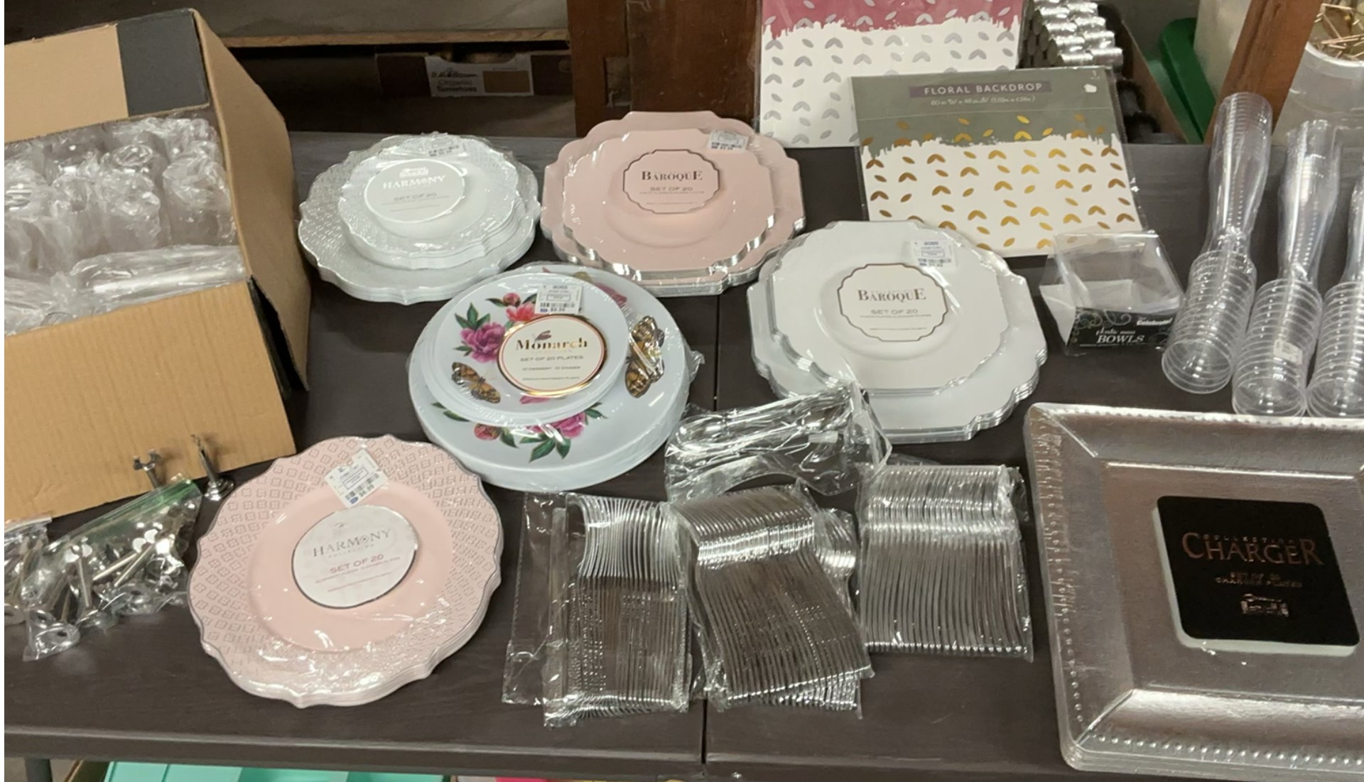 Assorted Dinnerware Sets, Chargers, and Glassware - image 1 of 10